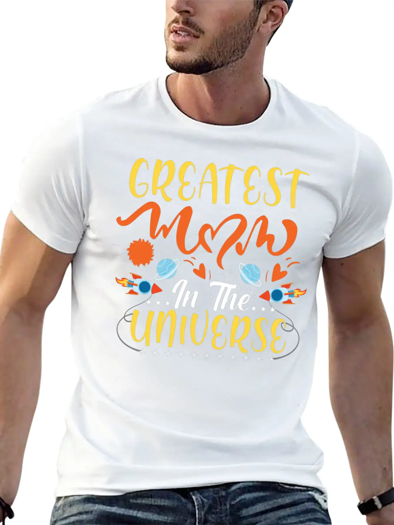 Greatest Mom In The Universe Unisex Short Sleeve Soft Cotton T-Shirt – Casual Everyday Wear