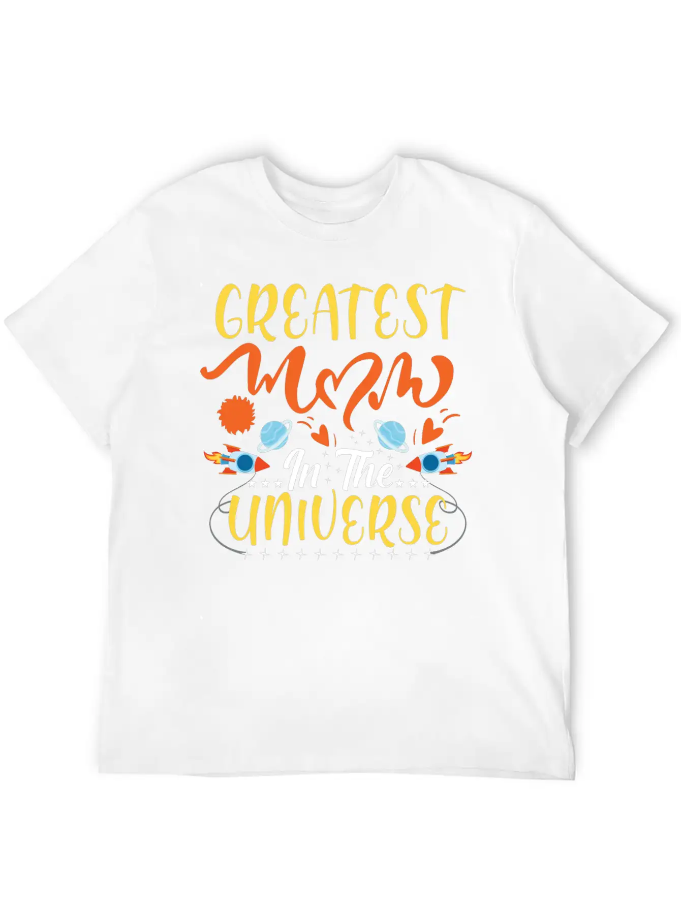 Greatest Mom In The Universe Unisex Short Sleeve Soft Cotton T-Shirt – Casual Everyday Wear