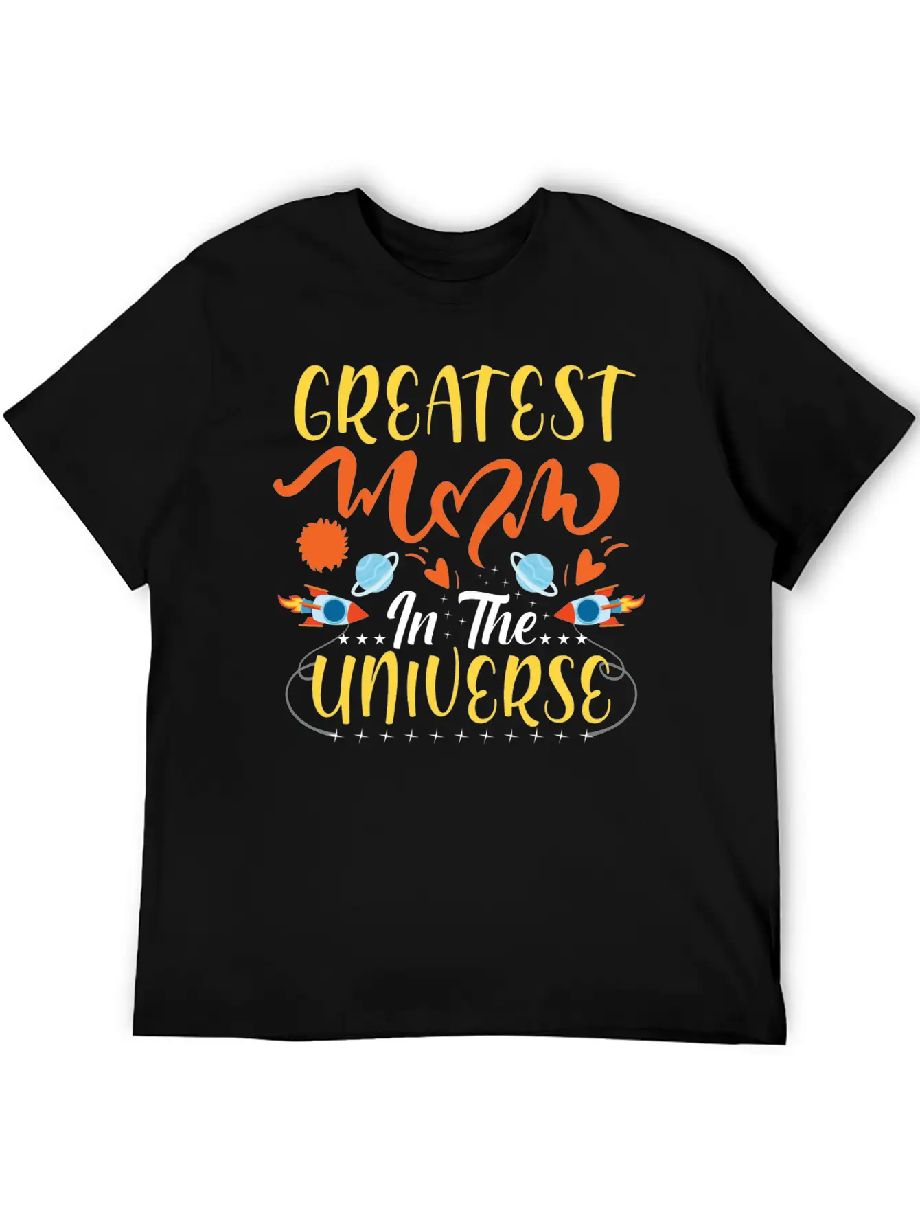 Greatest Mom In The Universe Unisex Short Sleeve Soft Cotton T-Shirt – Casual Everyday Wear