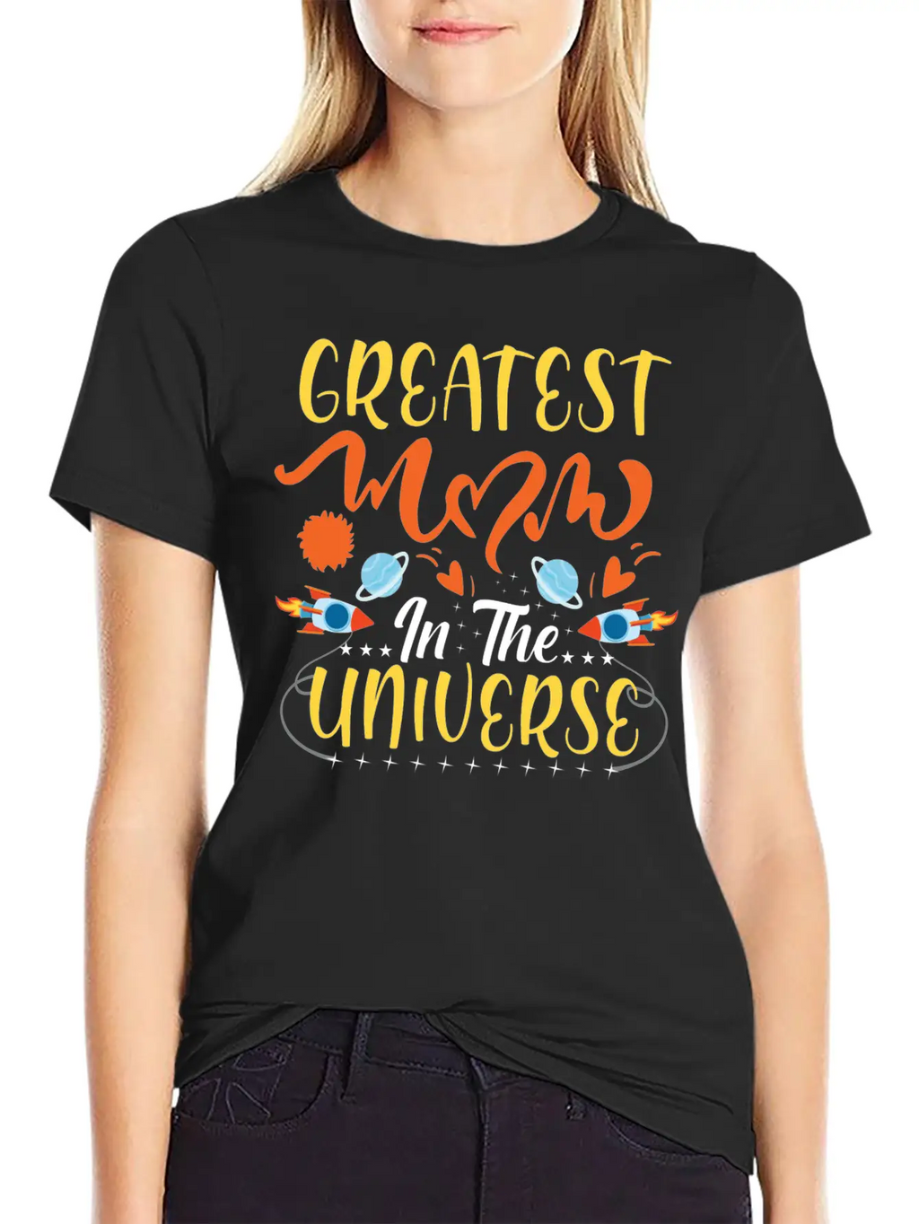 Greatest Mom In The Universe Unisex Short Sleeve Soft Cotton T-Shirt – Casual Everyday Wear