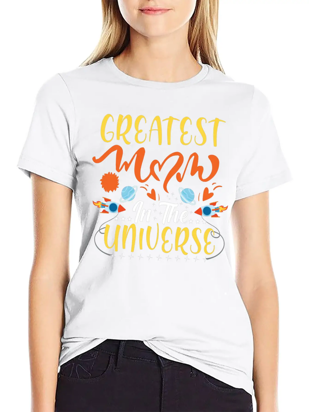Greatest Mom In The Universe Unisex Short Sleeve Soft Cotton T-Shirt – Casual Everyday Wear
