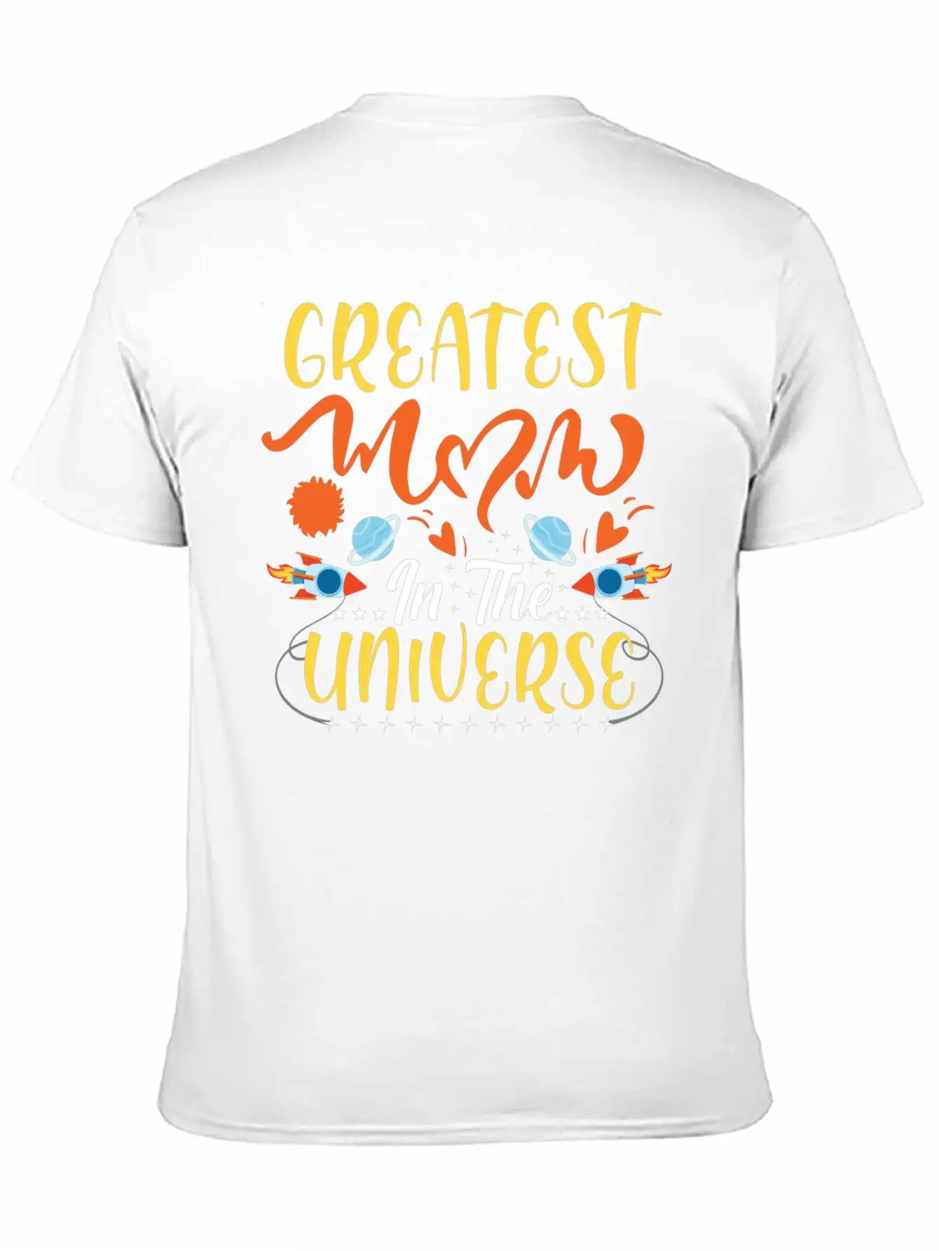 Greatest Mom In The Universe Unisex Short Sleeve Soft Cotton T-Shirt – Casual Everyday Wear