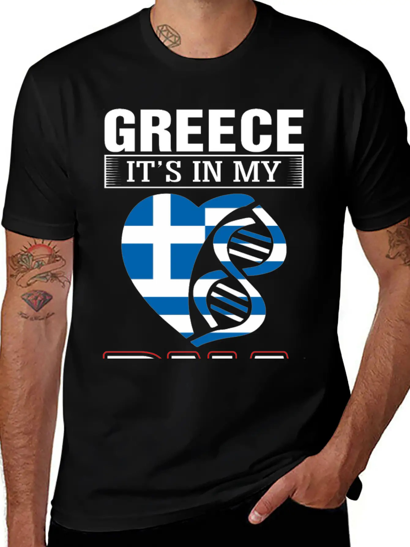 Greece DNA Tshirt Essential Cotton Tee For Daily Outfits – Unisex Style