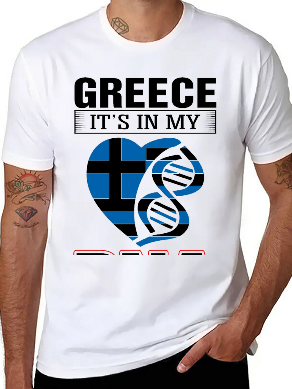Greece DNA Tshirt Essential Cotton Tee For Daily Outfits – Unisex Style