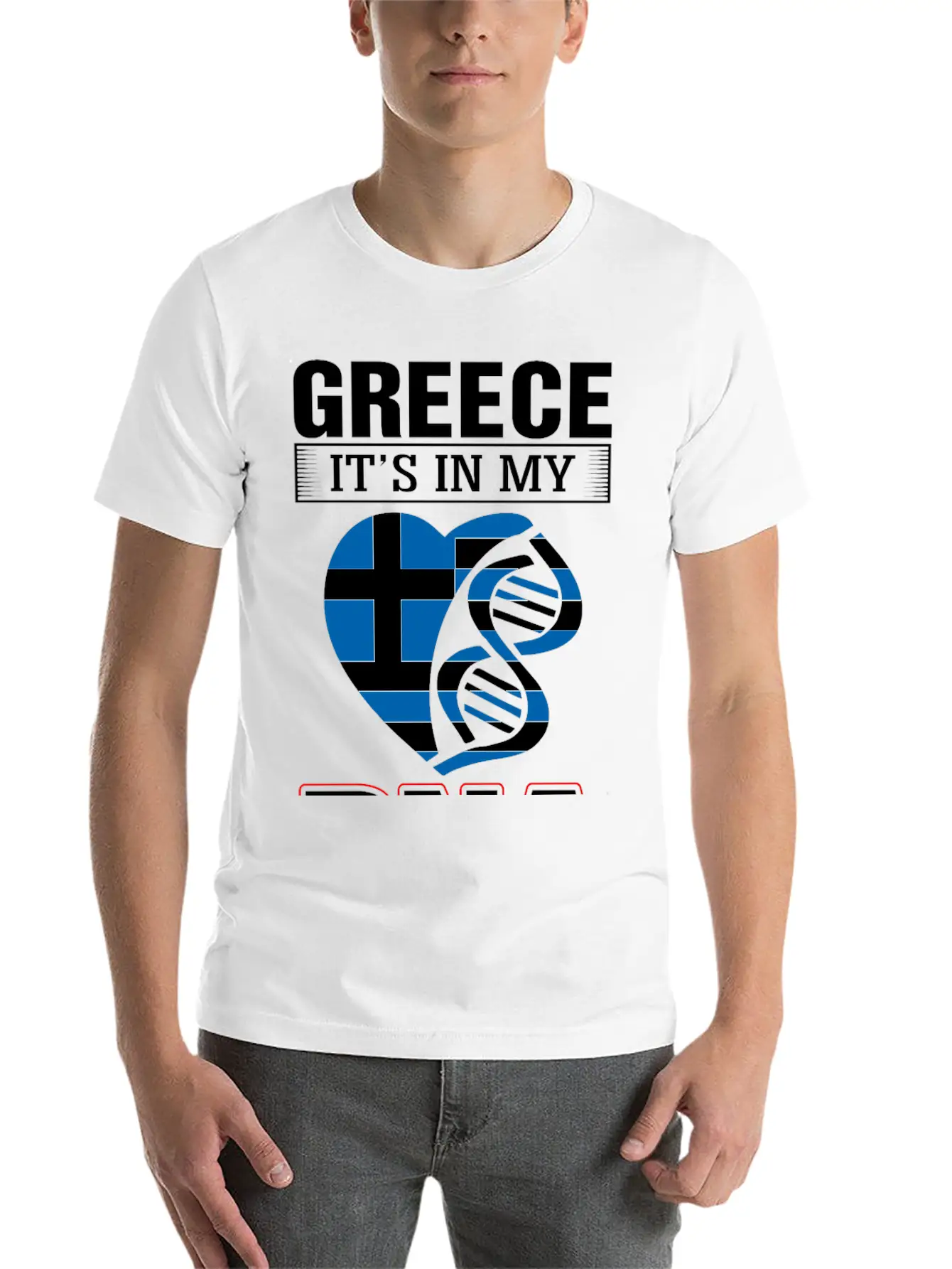Greece DNA Tshirt Essential Cotton Tee For Daily Outfits – Unisex Style