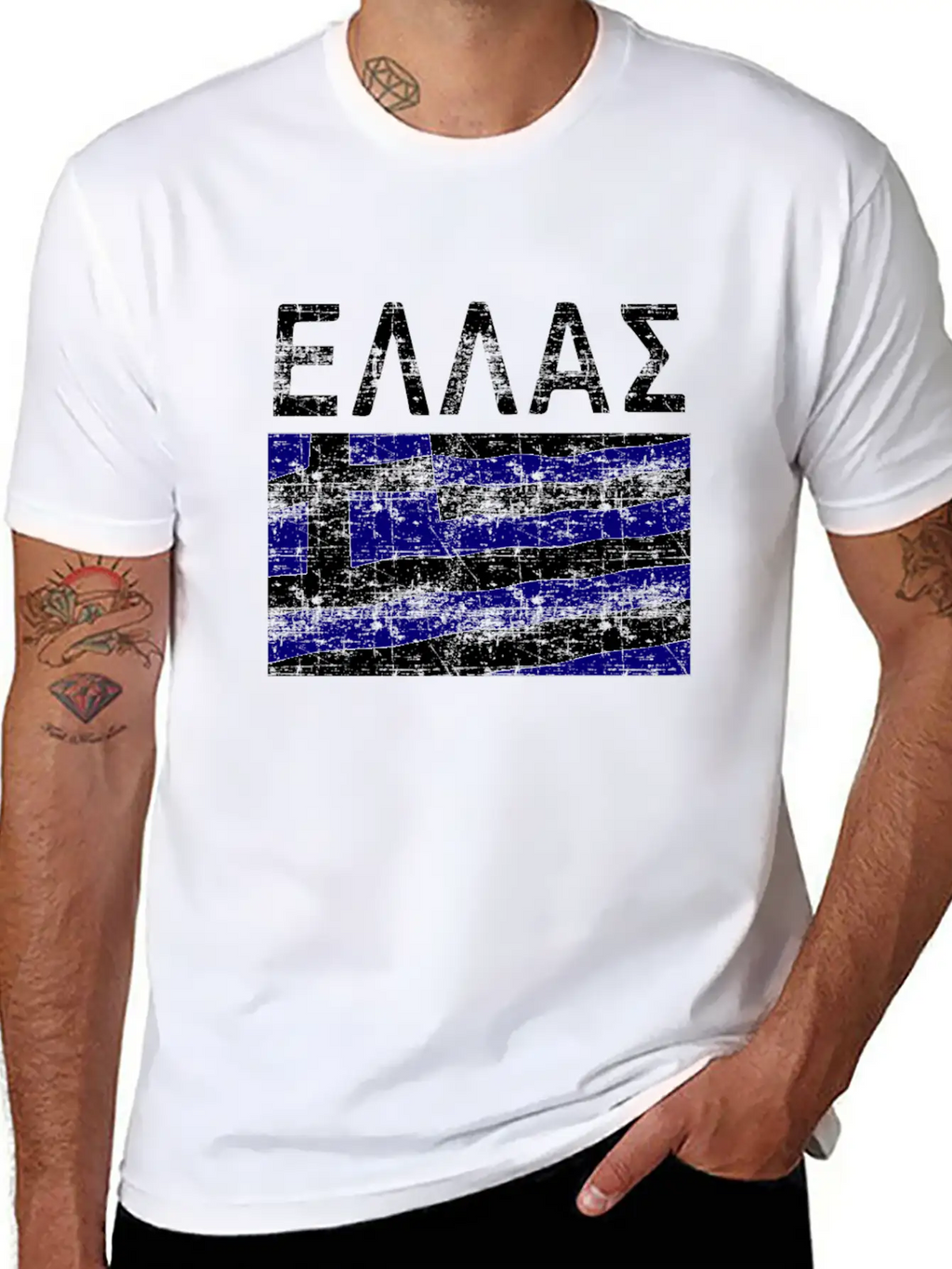 Greek Flag Ellas Casual Graphic T-Shirt – Simple And Comfortable Daily Wear