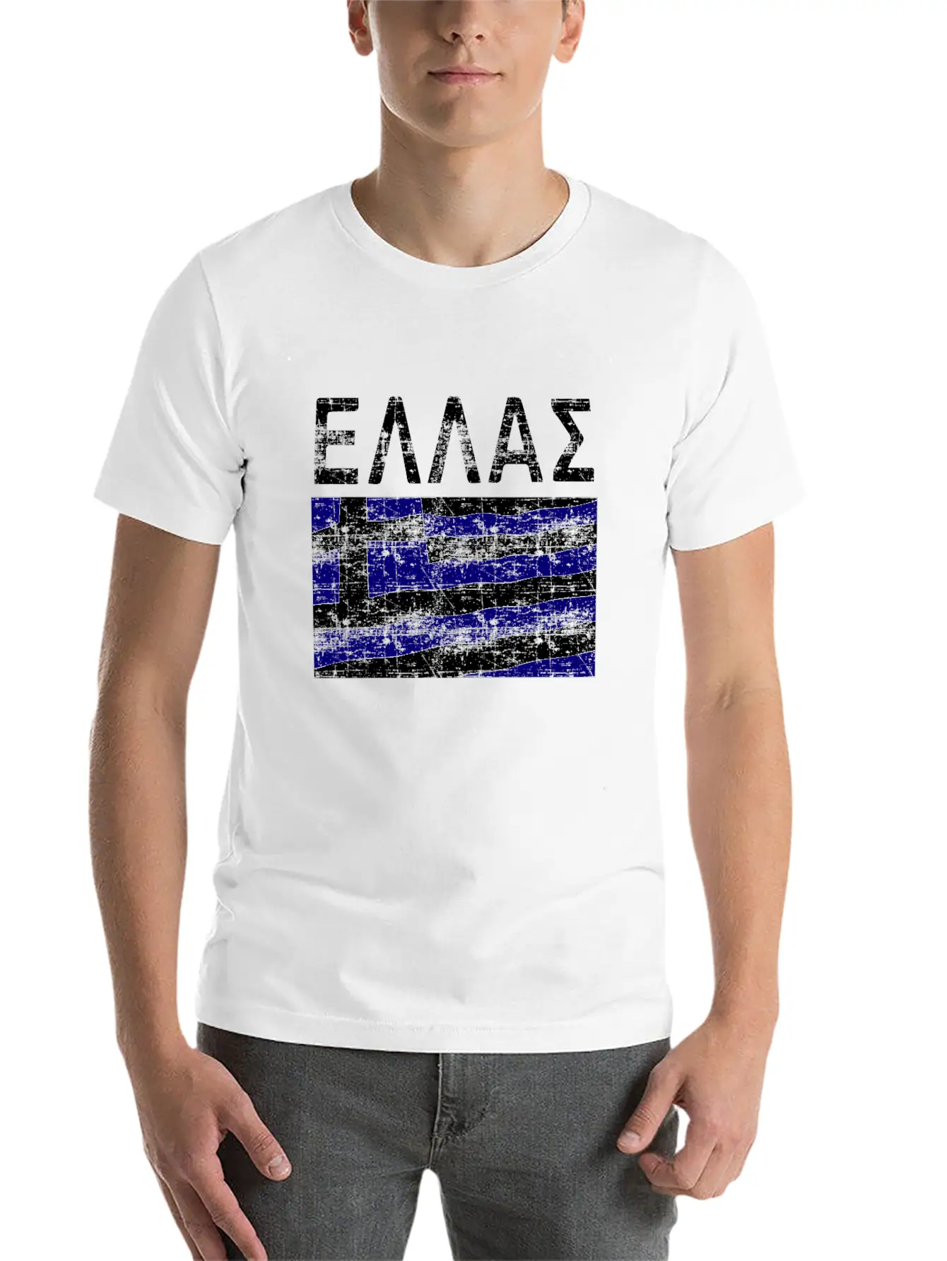 Greek Flag Ellas Casual Graphic T-Shirt – Simple And Comfortable Daily Wear