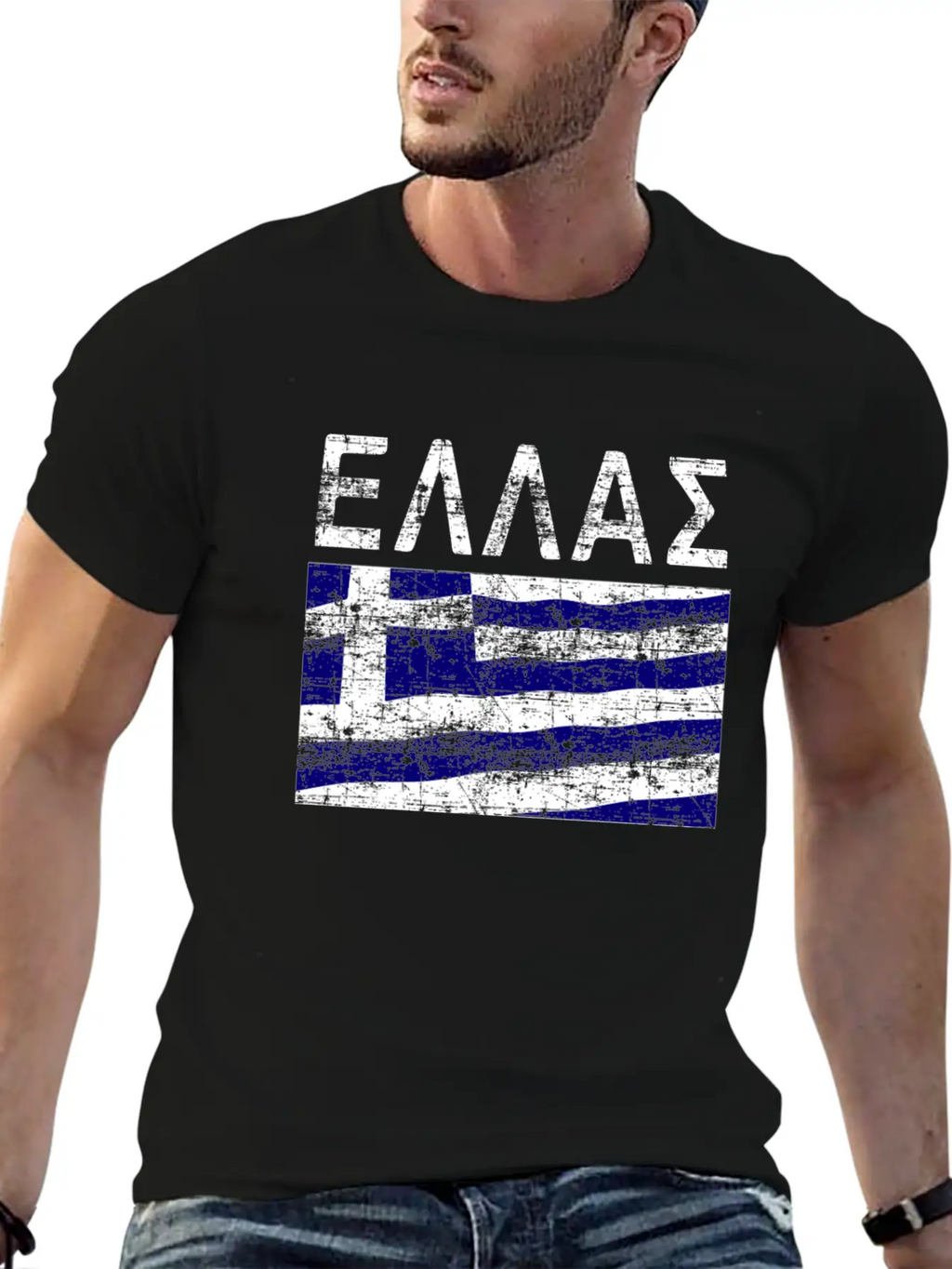 Greek Flag Ellas Casual Graphic T-Shirt – Simple And Comfortable Daily Wear