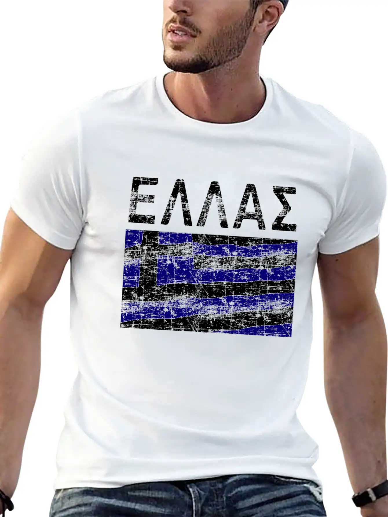 Greek Flag Ellas Casual Graphic T-Shirt – Simple And Comfortable Daily Wear
