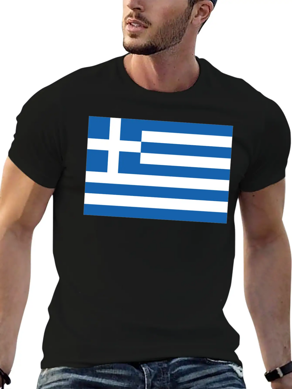 Greek Flag Essential Cotton Tee For Daily Outfits – Unisex Style