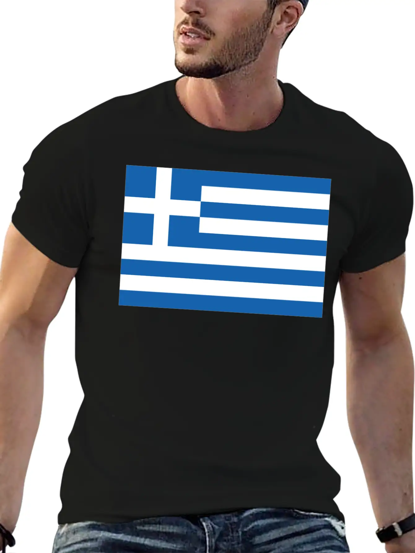 Greek Flag Essential Cotton Tee For Daily Outfits – Unisex Style