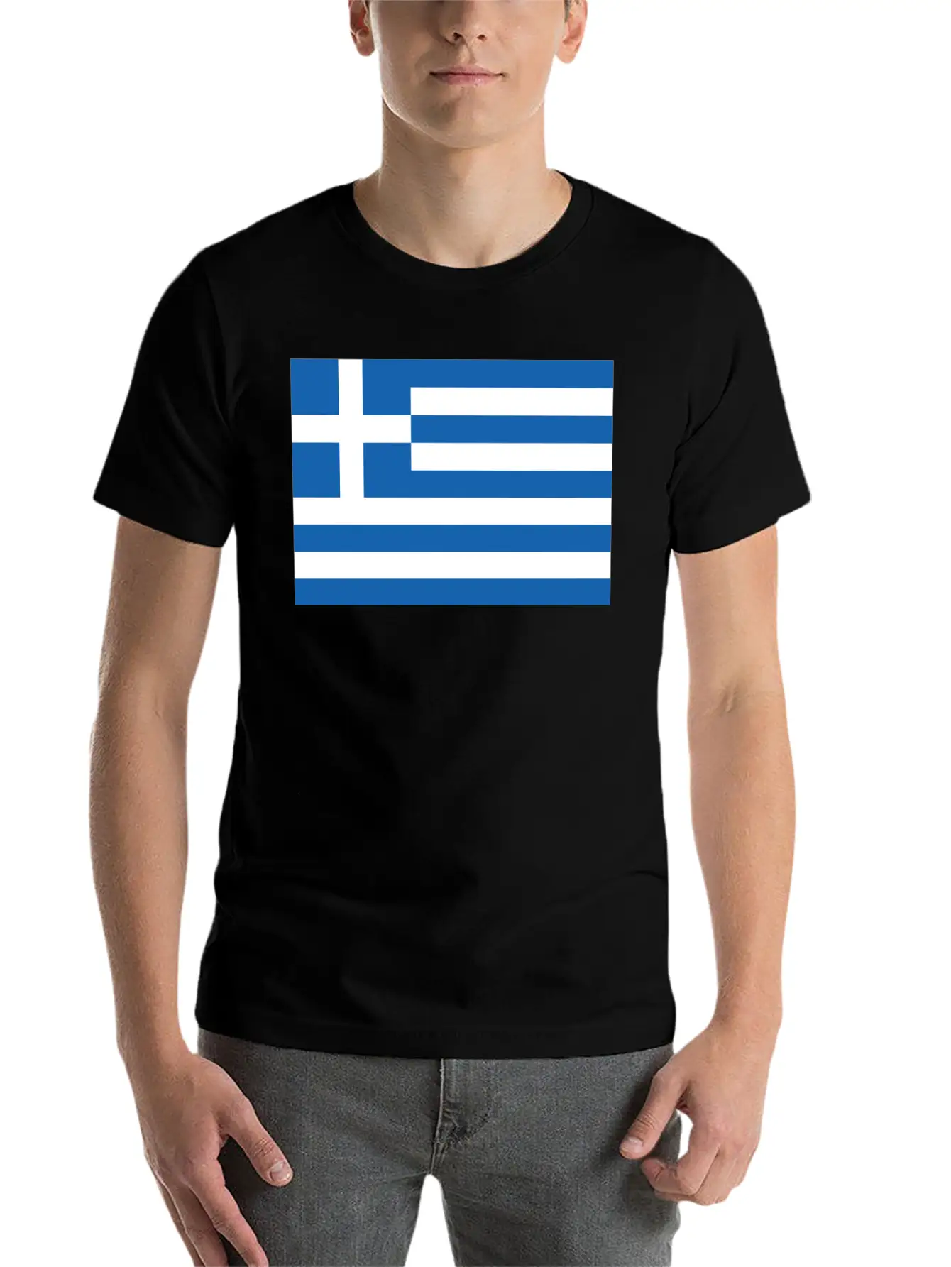 Greek Flag Essential Cotton Tee For Daily Outfits – Unisex Style
