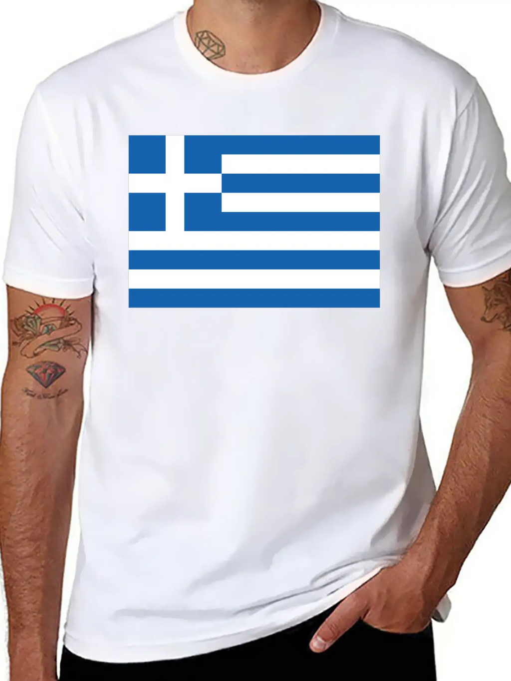 Greek Flag Essential Cotton Tee For Daily Outfits – Unisex Style