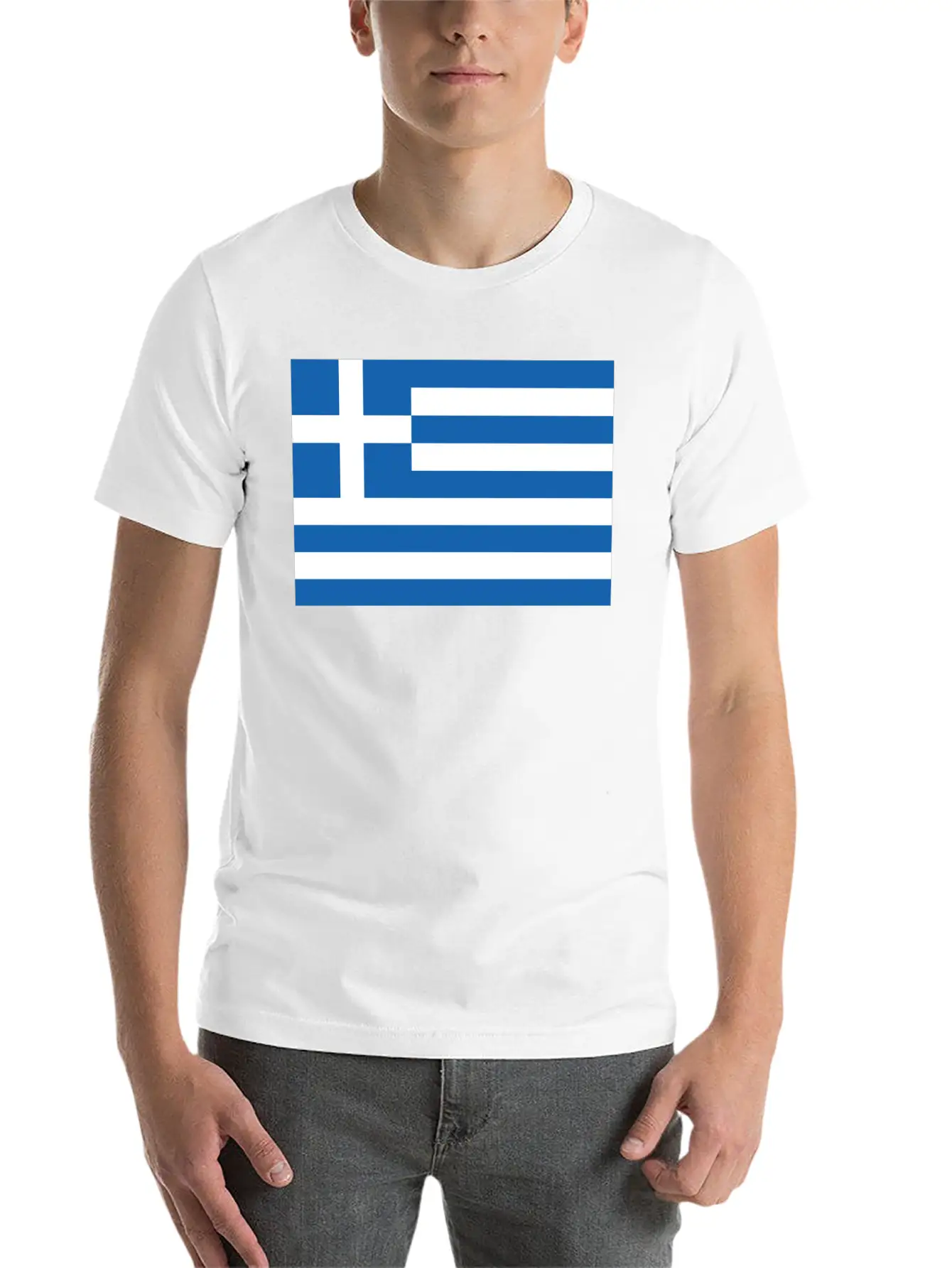 Greek Flag Essential Cotton Tee For Daily Outfits – Unisex Style