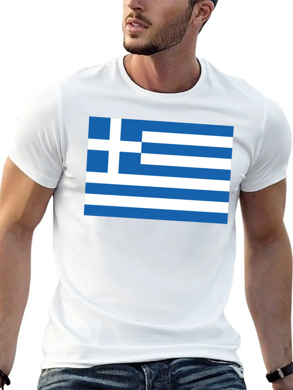 Greek Flag Essential Cotton Tee For Daily Outfits – Unisex Style