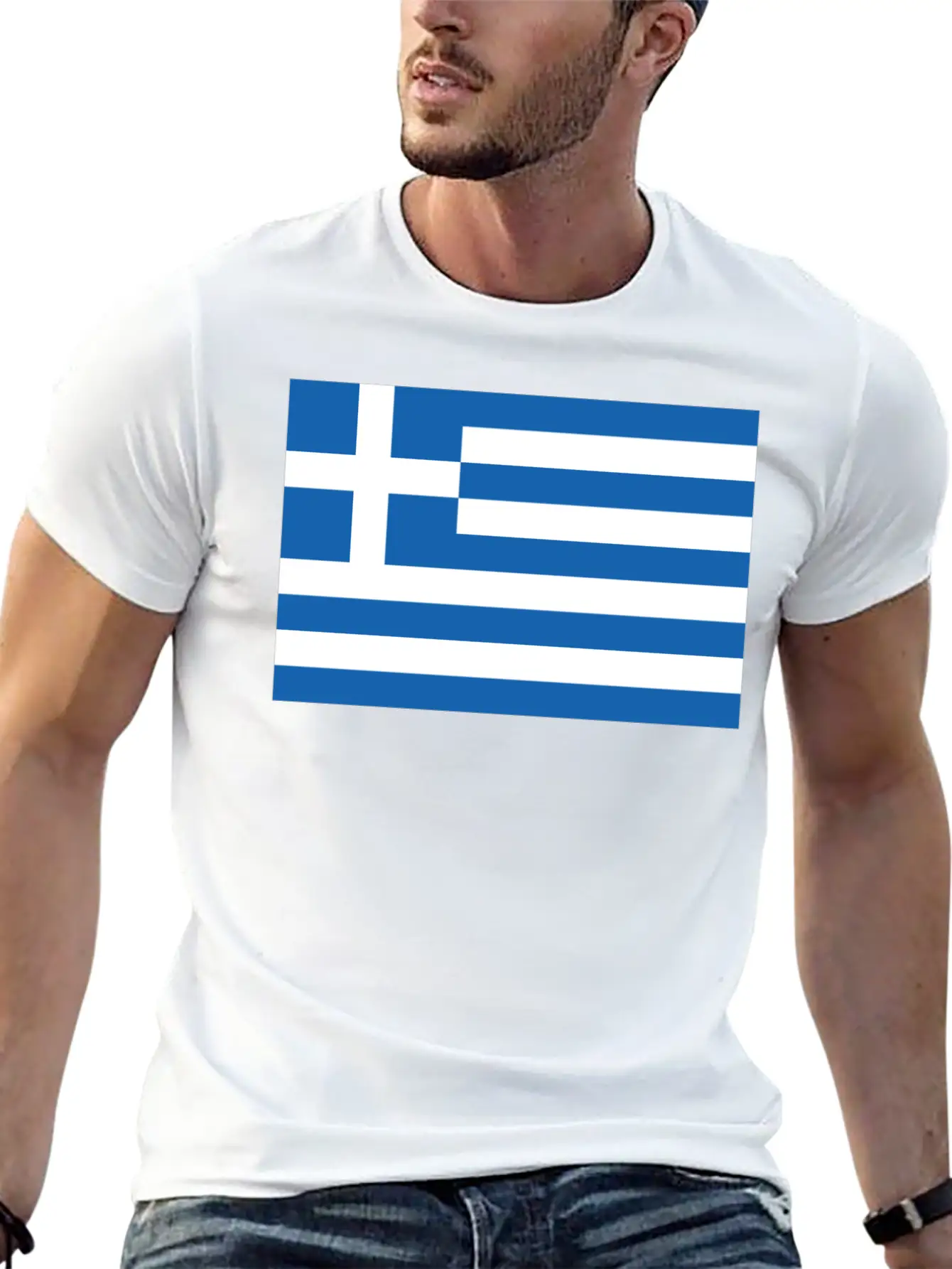 Greek Flag Essential Cotton Tee For Daily Outfits – Unisex Style