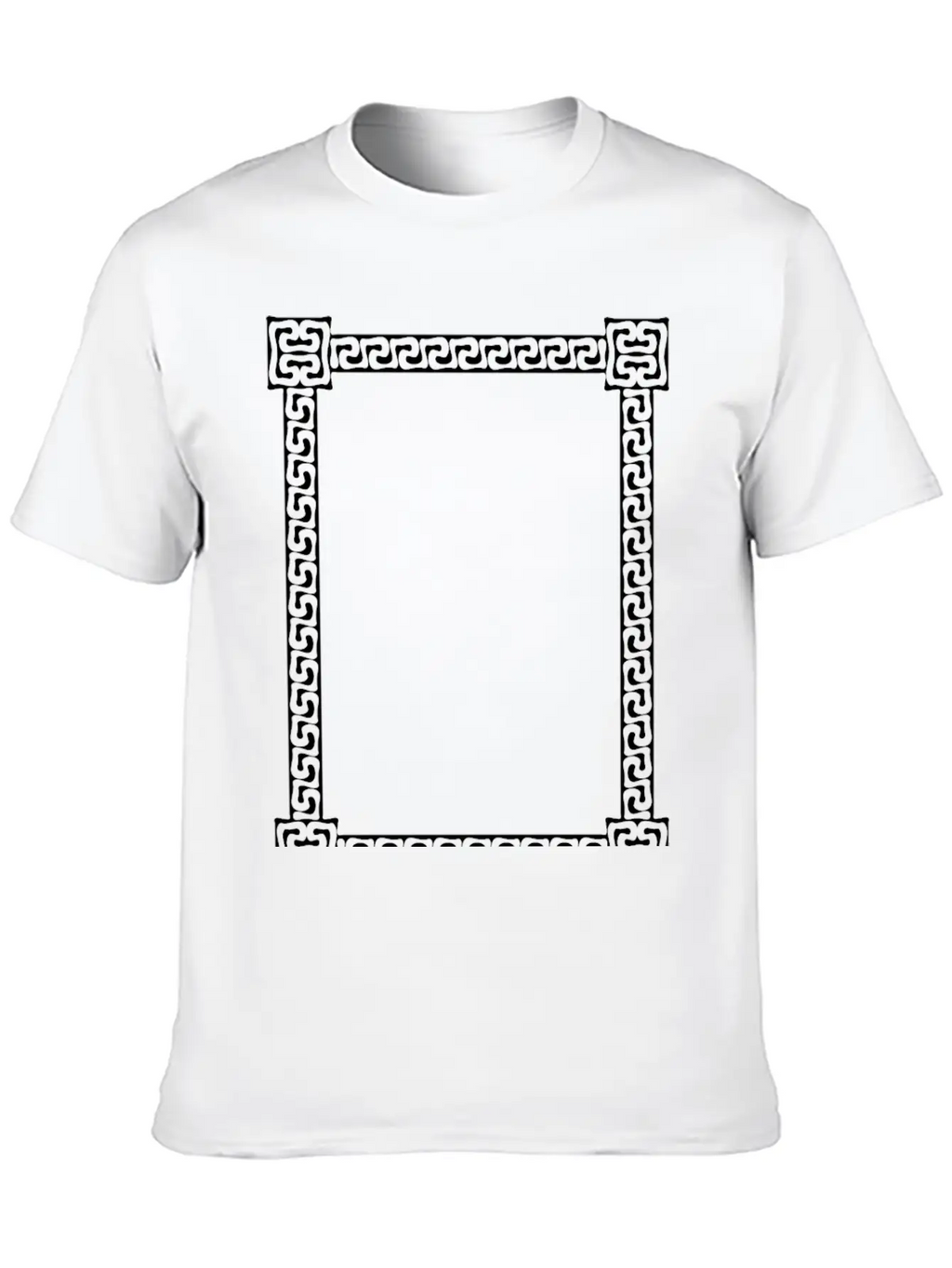 Greek Key Frame 6 Unisex Short Sleeve Soft Cotton T-Shirt – Casual Everyday Wear