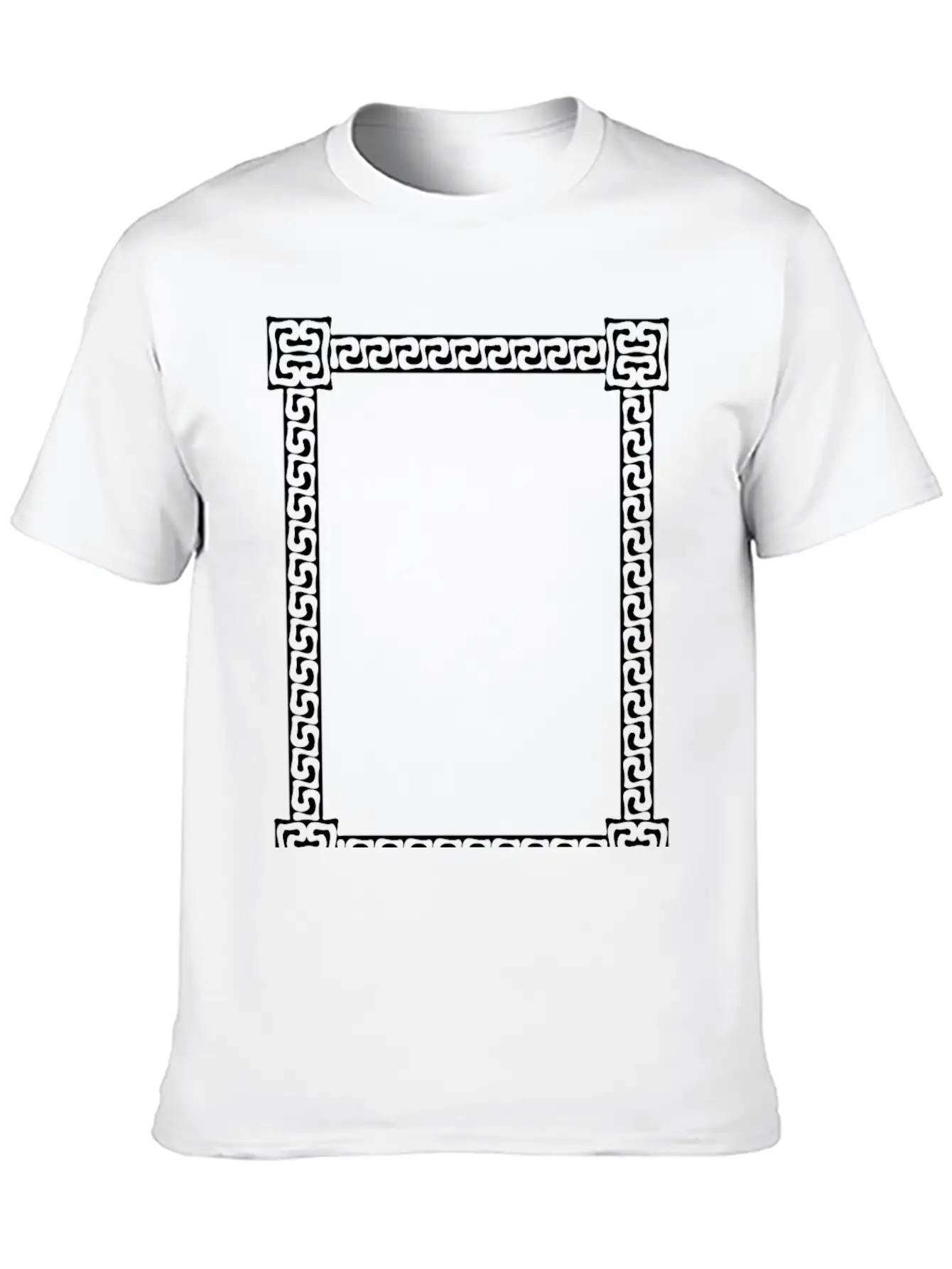 Greek Key Frame 6 Unisex Short Sleeve Soft Cotton T-Shirt – Casual Everyday Wear