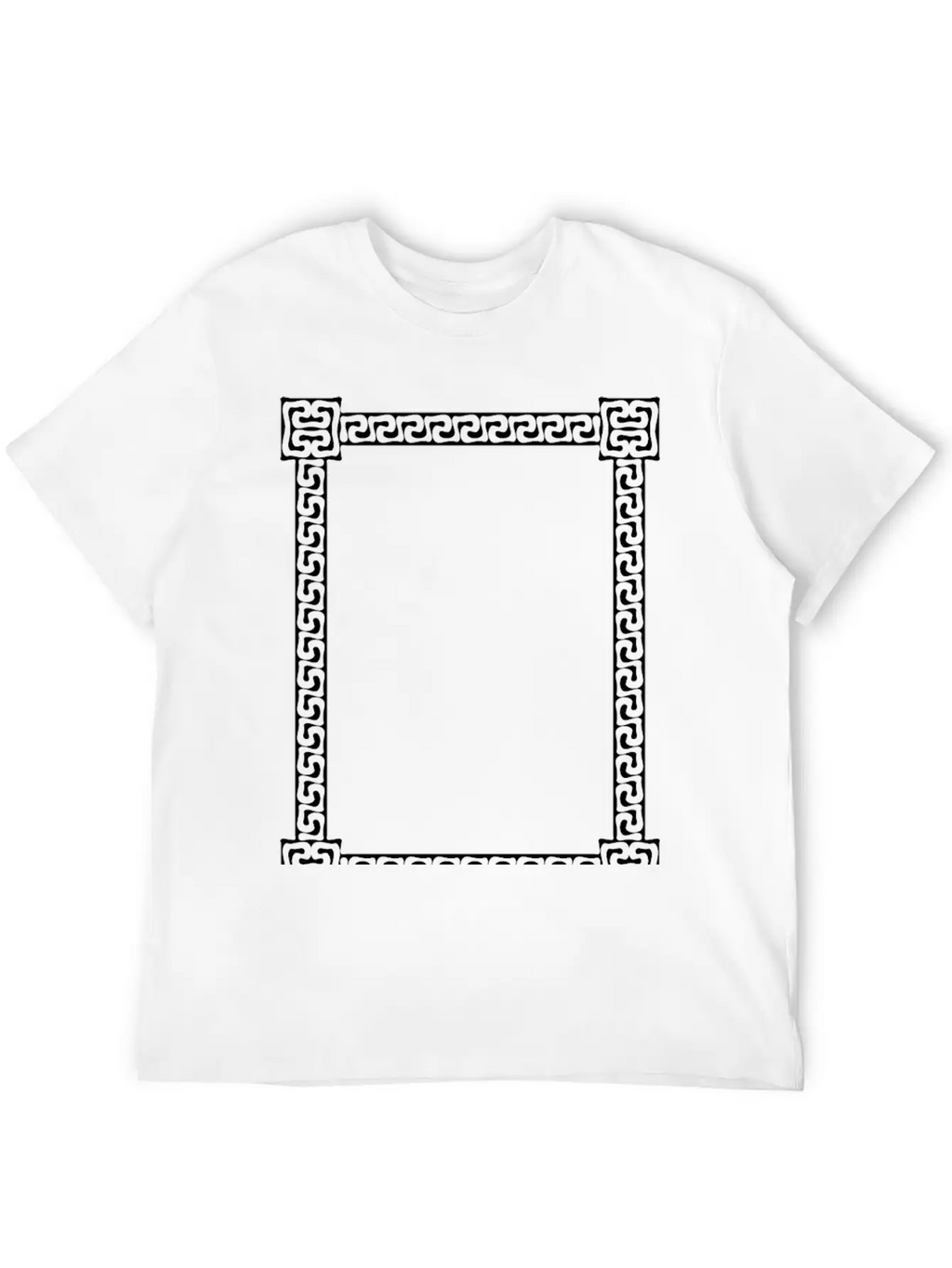 Greek Key Frame 6 Unisex Short Sleeve Soft Cotton T-Shirt – Casual Everyday Wear