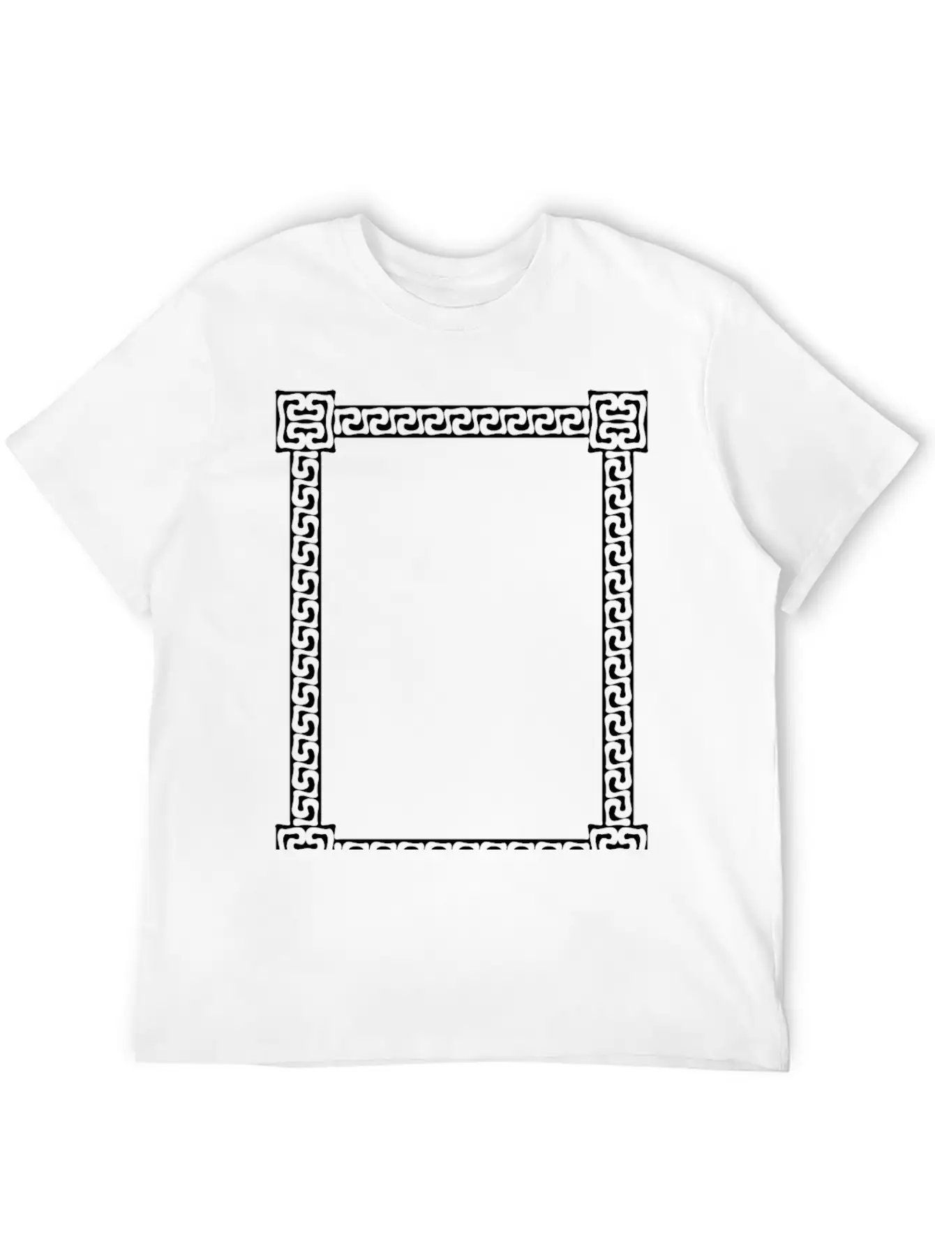 Greek Key Frame 6 Unisex Short Sleeve Soft Cotton T-Shirt – Casual Everyday Wear