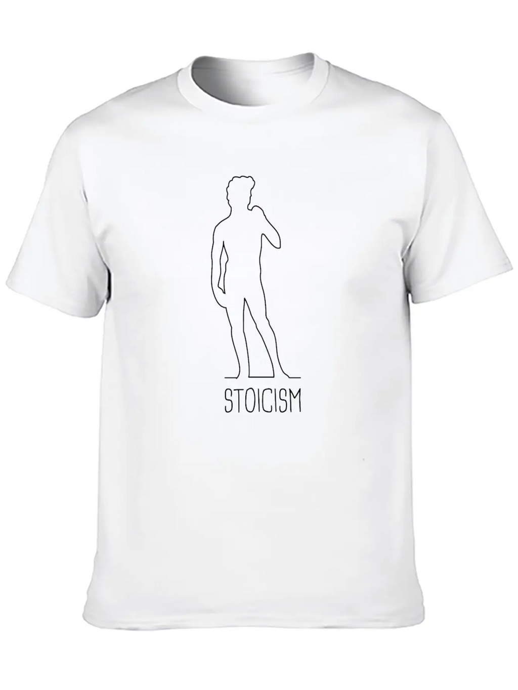 Greek Statue - Stoicism Unisex Short Sleeve Soft Cotton T-Shirt – Casual Everyday Wear