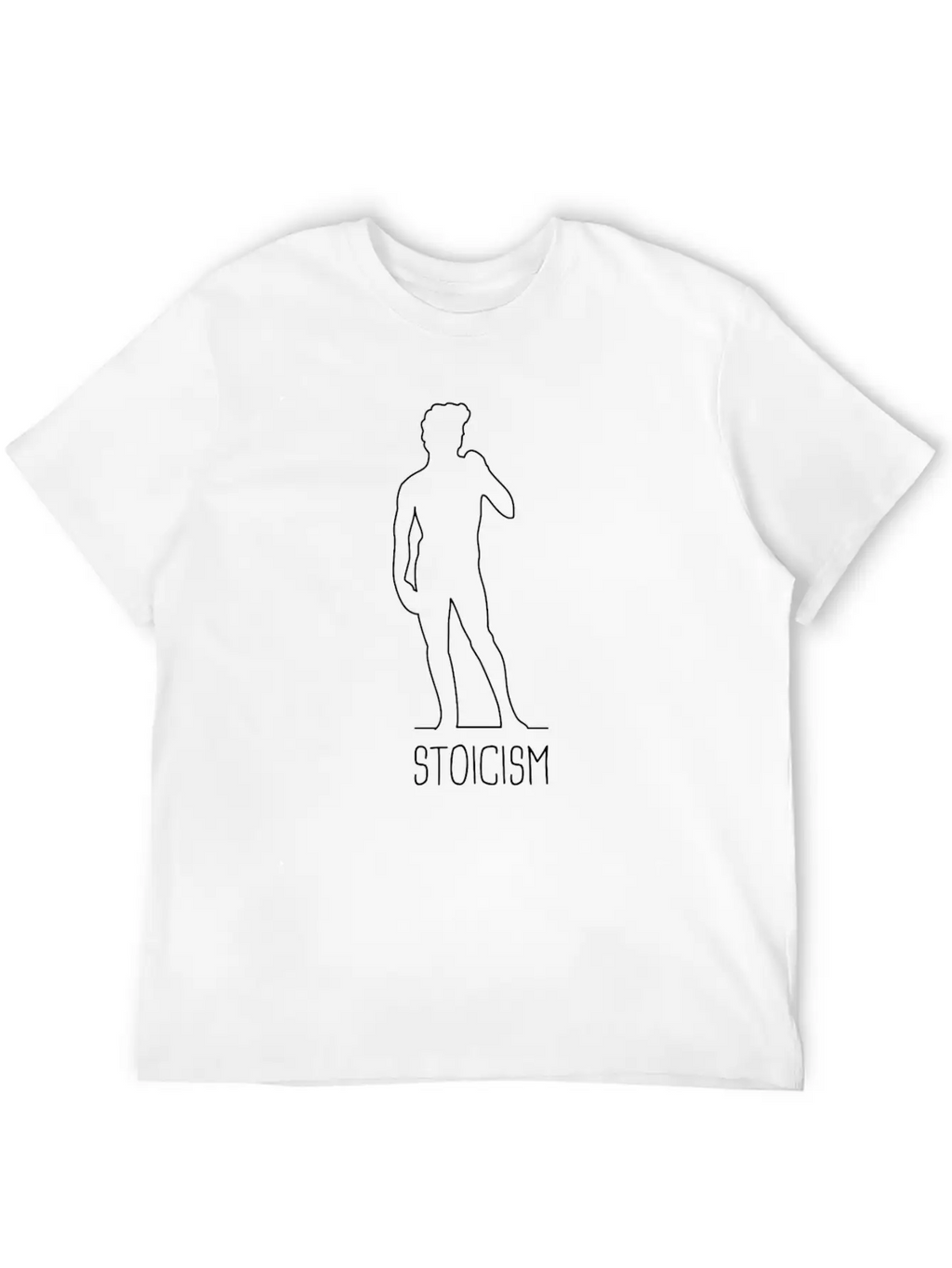 Greek Statue - Stoicism Unisex Short Sleeve Soft Cotton T-Shirt – Casual Everyday Wear