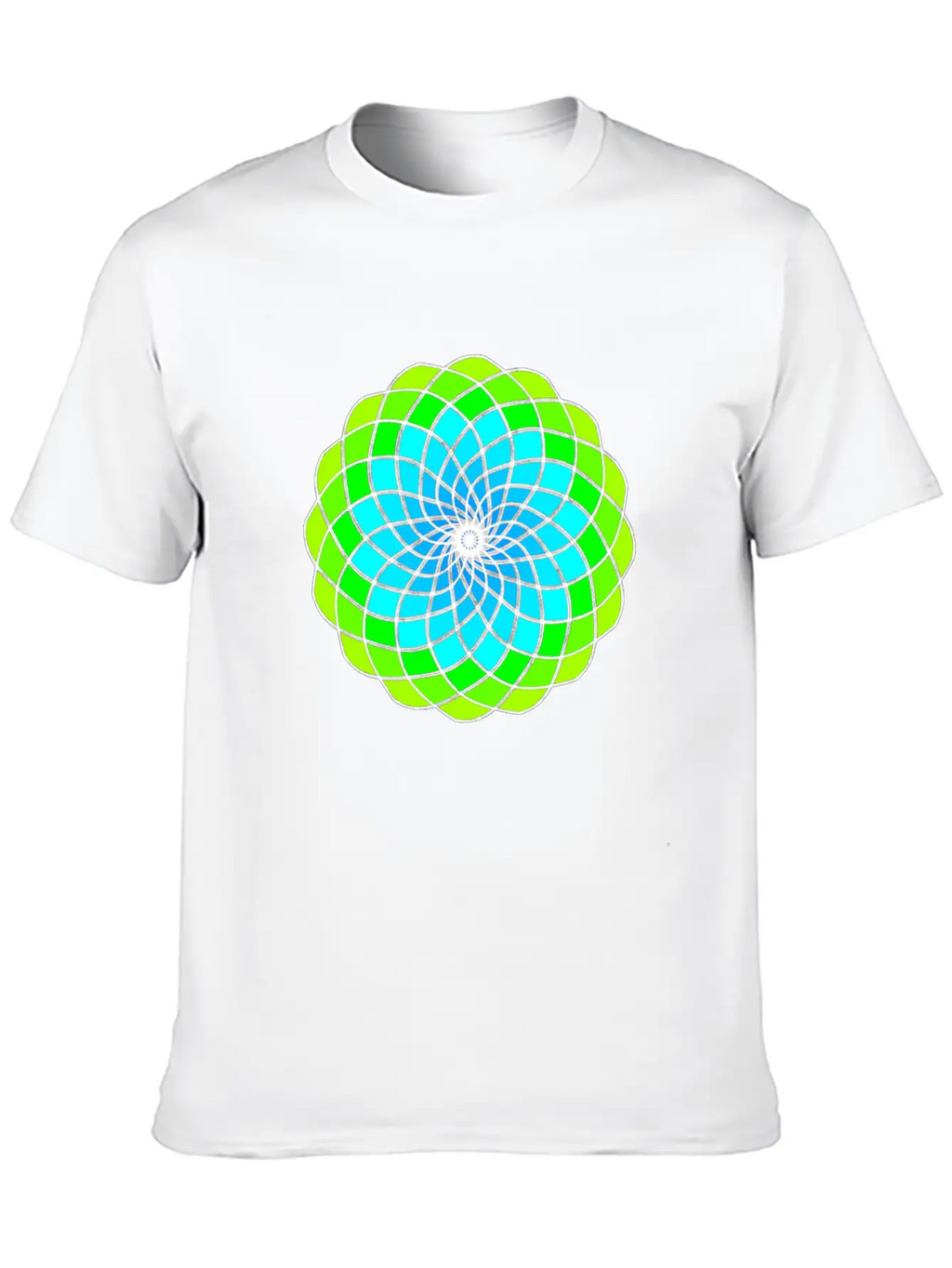 Green And Blue Mandala Unisex Casual T-Shirt – Clean Design For Daily Comfort