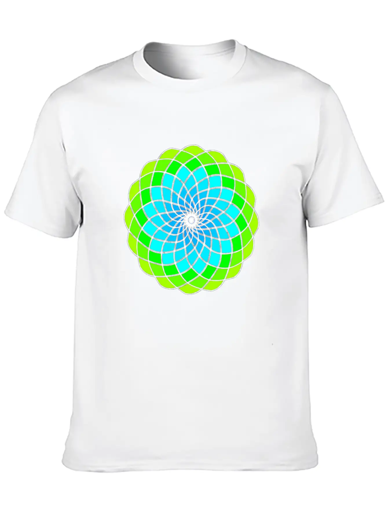 Green And Blue Mandala Unisex Casual T-Shirt – Clean Design For Daily Comfort