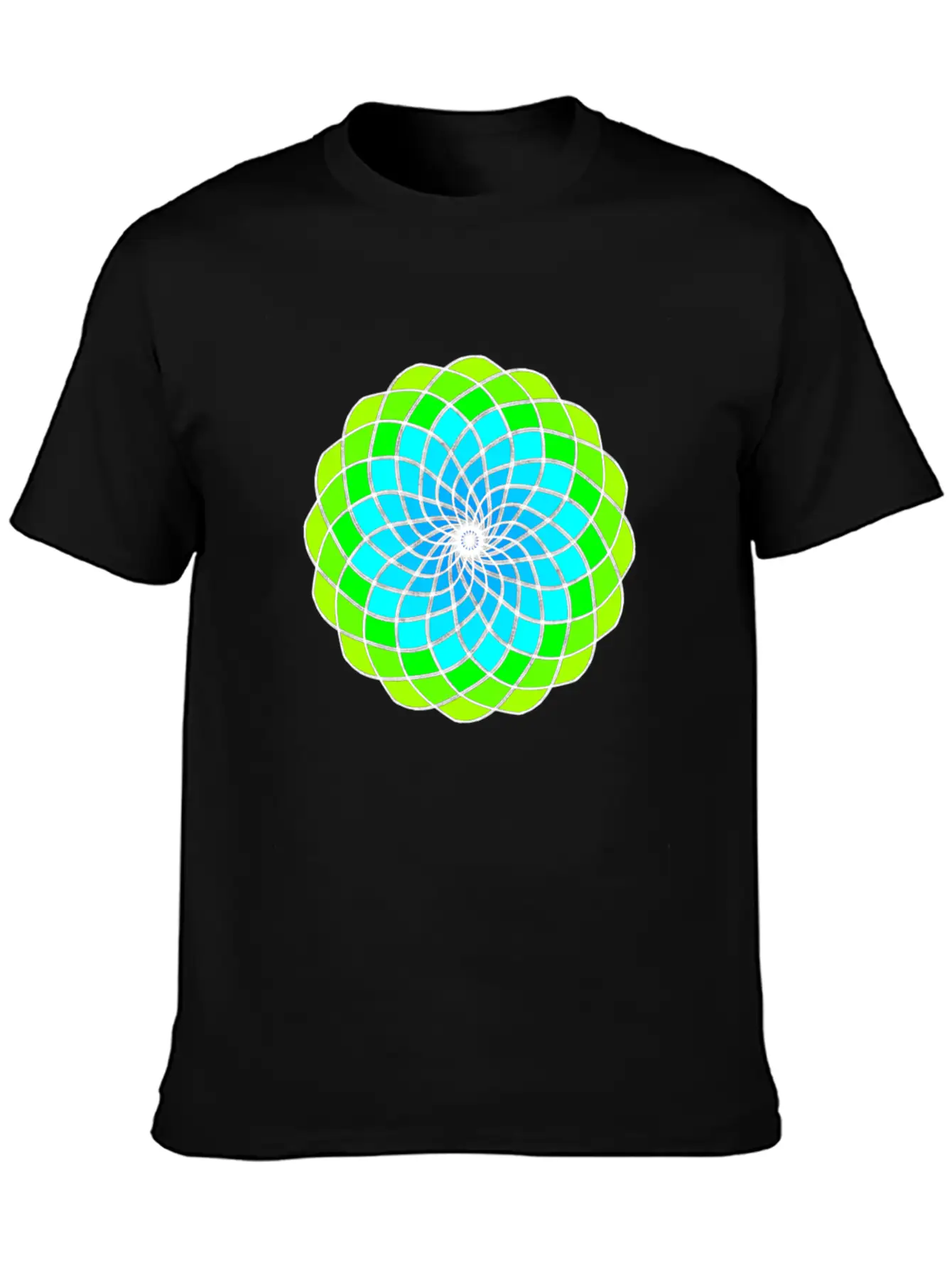 Green And Blue Mandala Unisex Casual T-Shirt – Clean Design For Daily Comfort