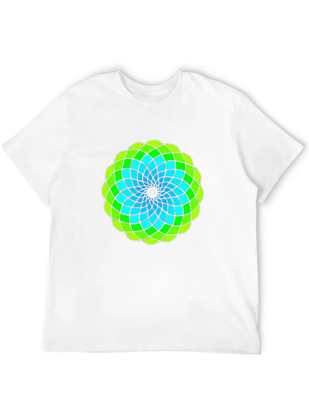 Green And Blue Mandala Unisex Casual T-Shirt – Clean Design For Daily Comfort