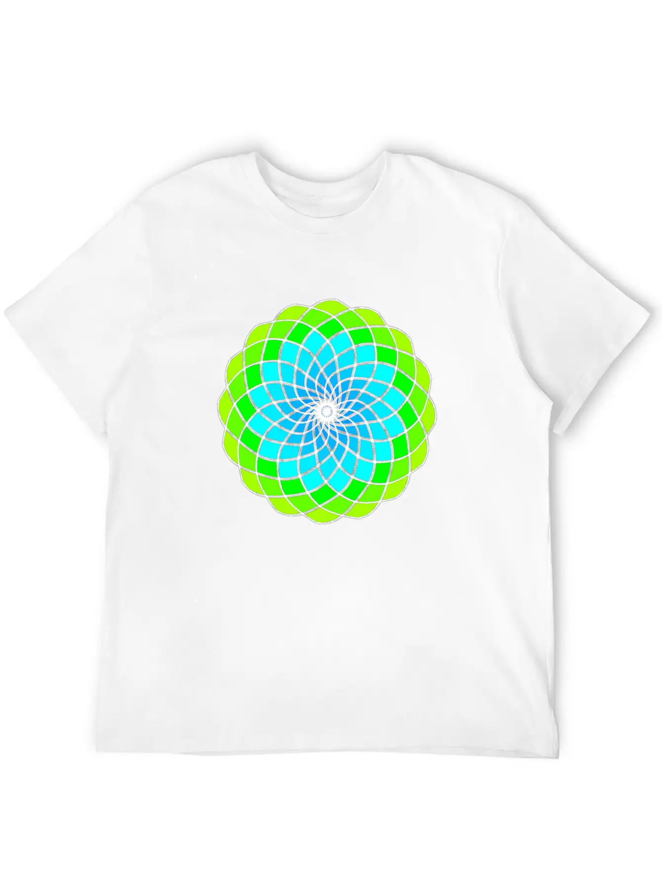 Green And Blue Mandala Unisex Casual T-Shirt – Clean Design For Daily Comfort