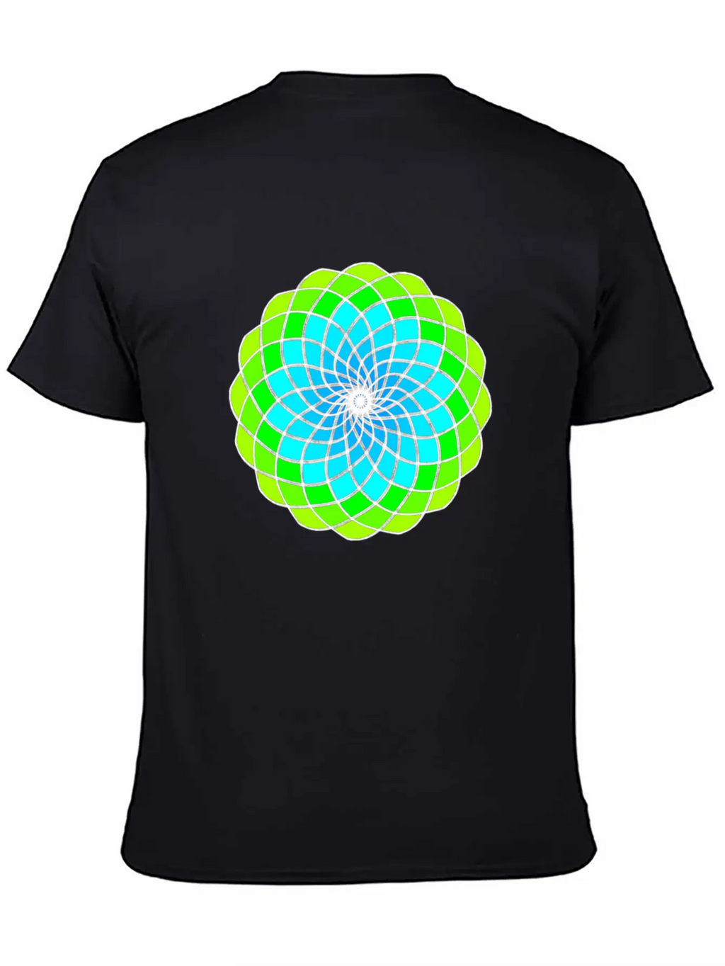 Green And Blue Mandala Unisex Casual T-Shirt – Clean Design For Daily Comfort