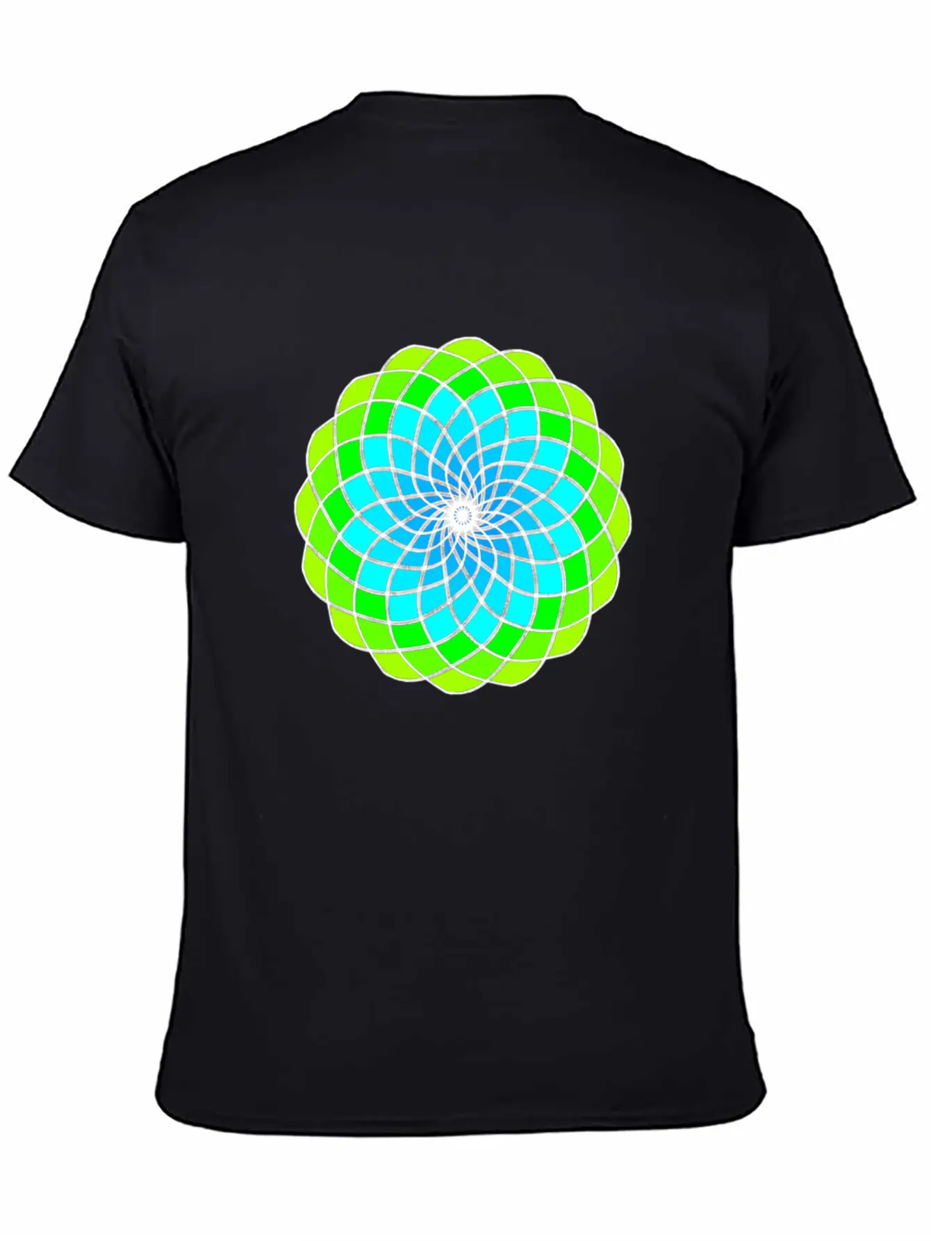Green And Blue Mandala Unisex Casual T-Shirt – Clean Design For Daily Comfort