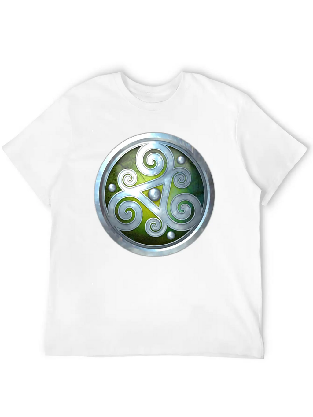 Green Celtic Triskelion Unisex Short Sleeve Soft Cotton T-Shirt – Casual Everyday Wear