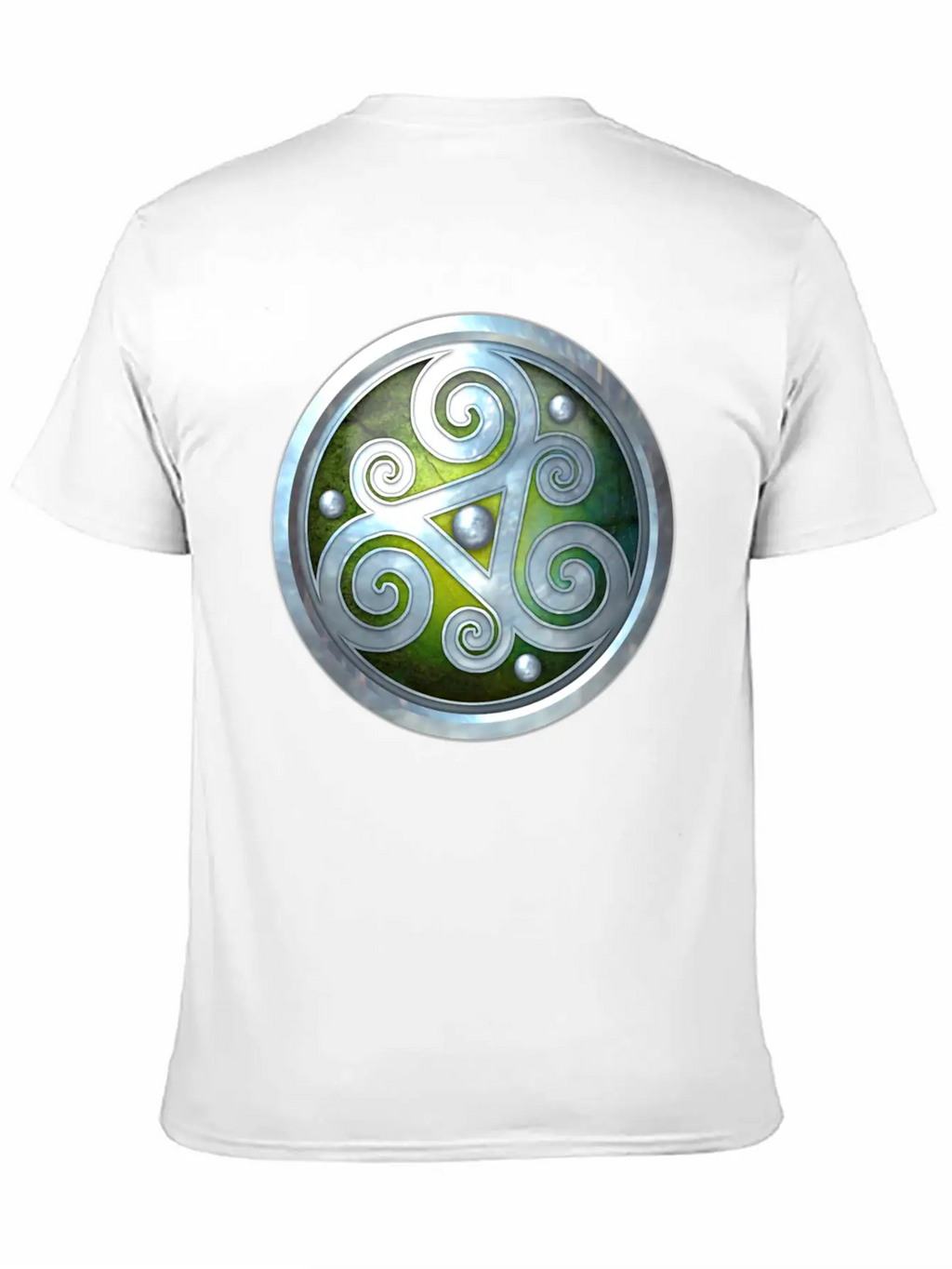 Green Celtic Triskelion Unisex Short Sleeve Soft Cotton T-Shirt – Casual Everyday Wear