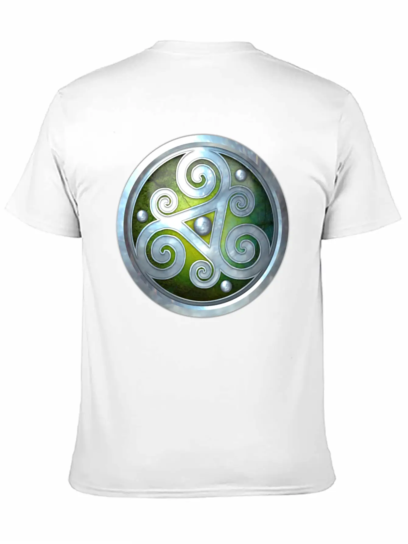 Green Celtic Triskelion Unisex Short Sleeve Soft Cotton T-Shirt – Casual Everyday Wear