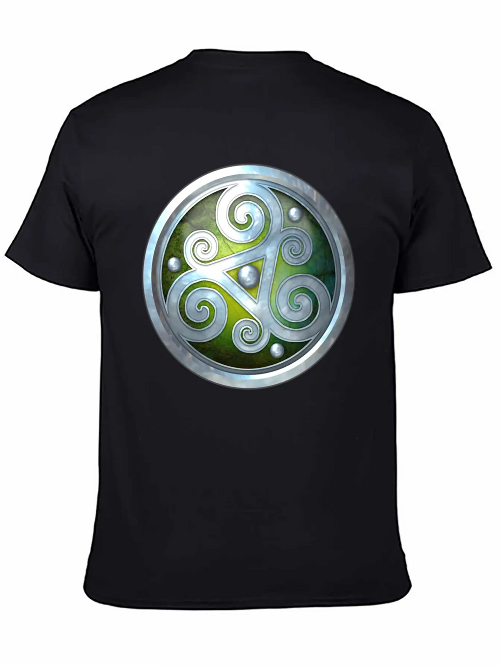 Green Celtic Triskelion Unisex Short Sleeve Soft Cotton T-Shirt – Casual Everyday Wear