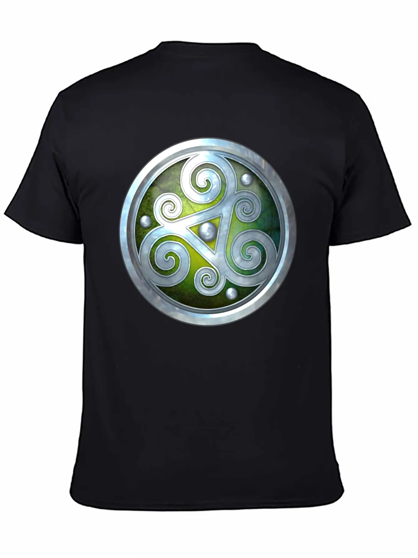 Green Celtic Triskelion Unisex Short Sleeve Soft Cotton T-Shirt – Casual Everyday Wear