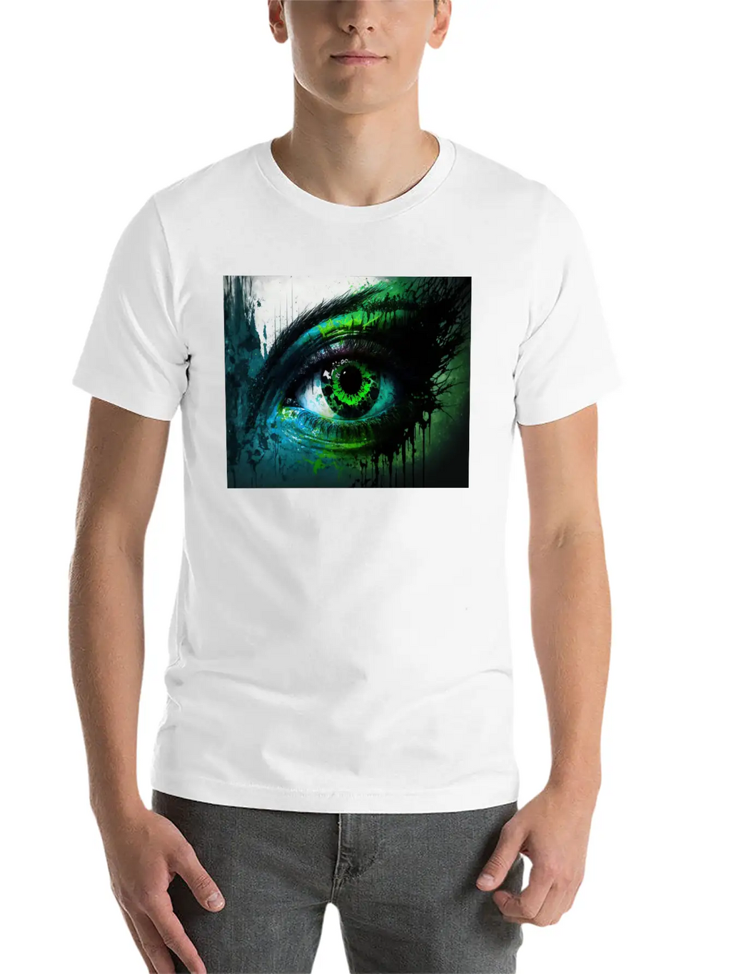 Green Eye Stylish Everyday T-Shirt – Unisex Basic Cotton Tee