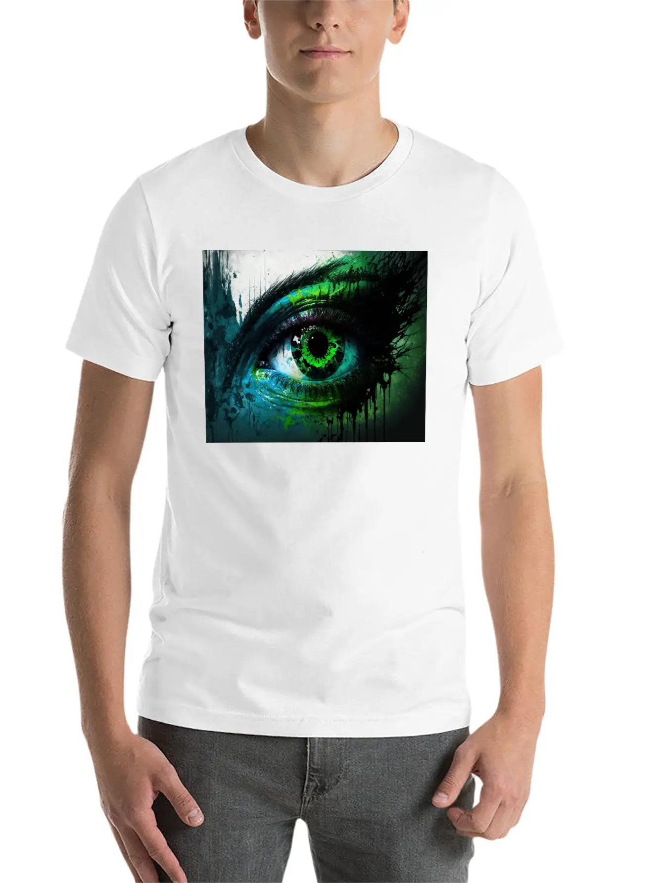 Green Eye Stylish Everyday T-Shirt – Unisex Basic Cotton Tee