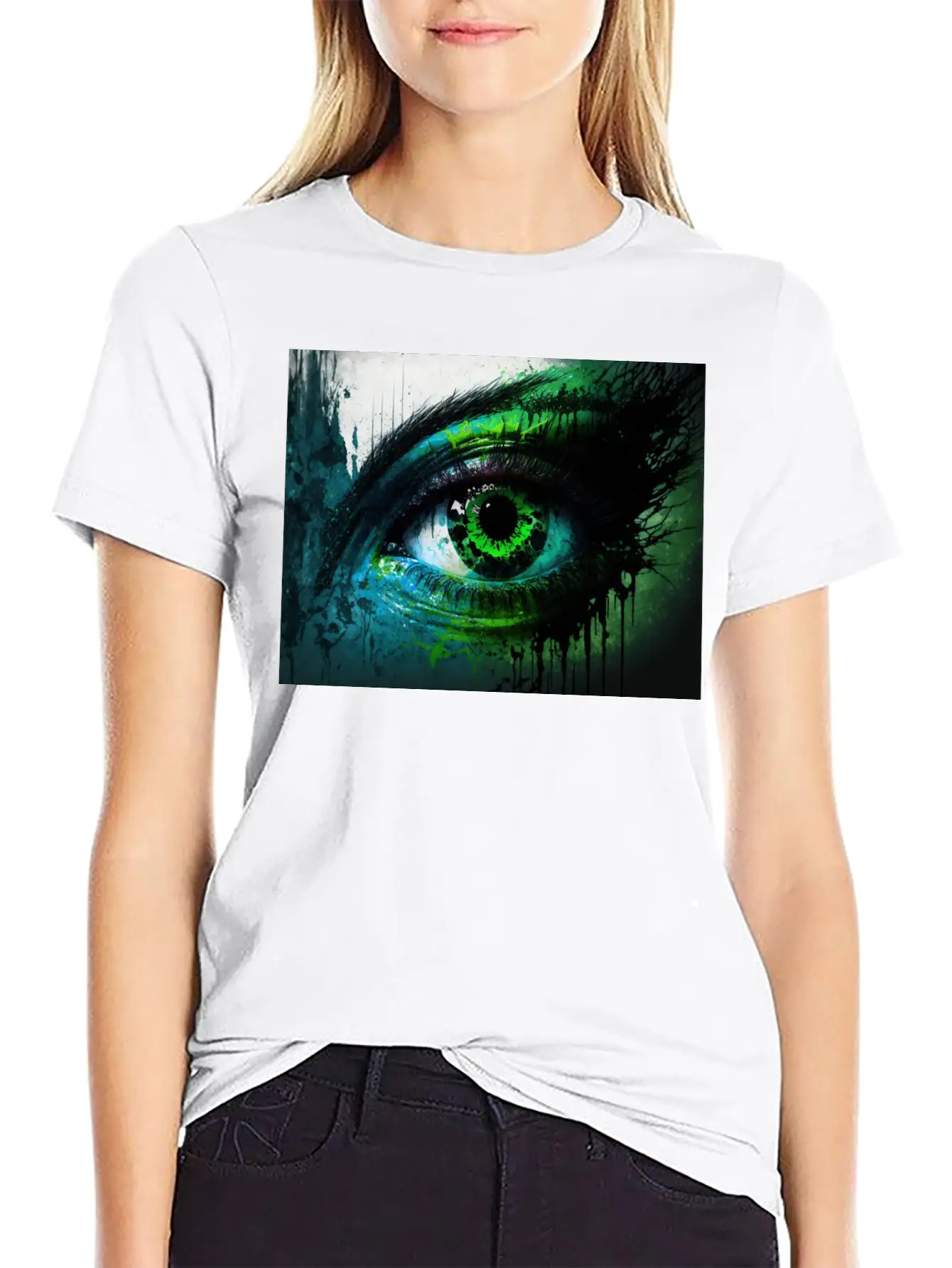 Green Eye Stylish Everyday T-Shirt – Unisex Basic Cotton Tee