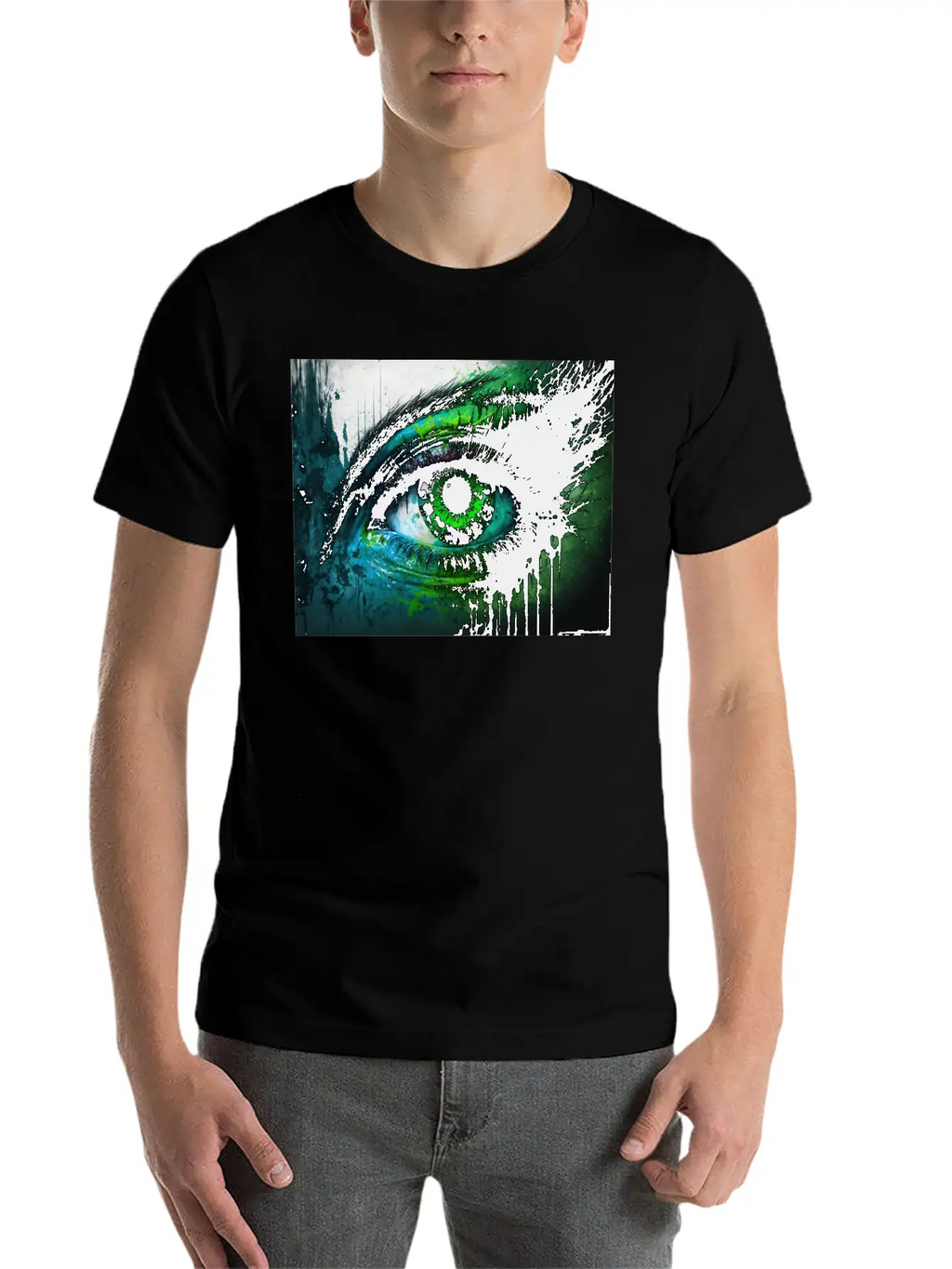 Green Eye Stylish Everyday T-Shirt – Unisex Basic Cotton Tee