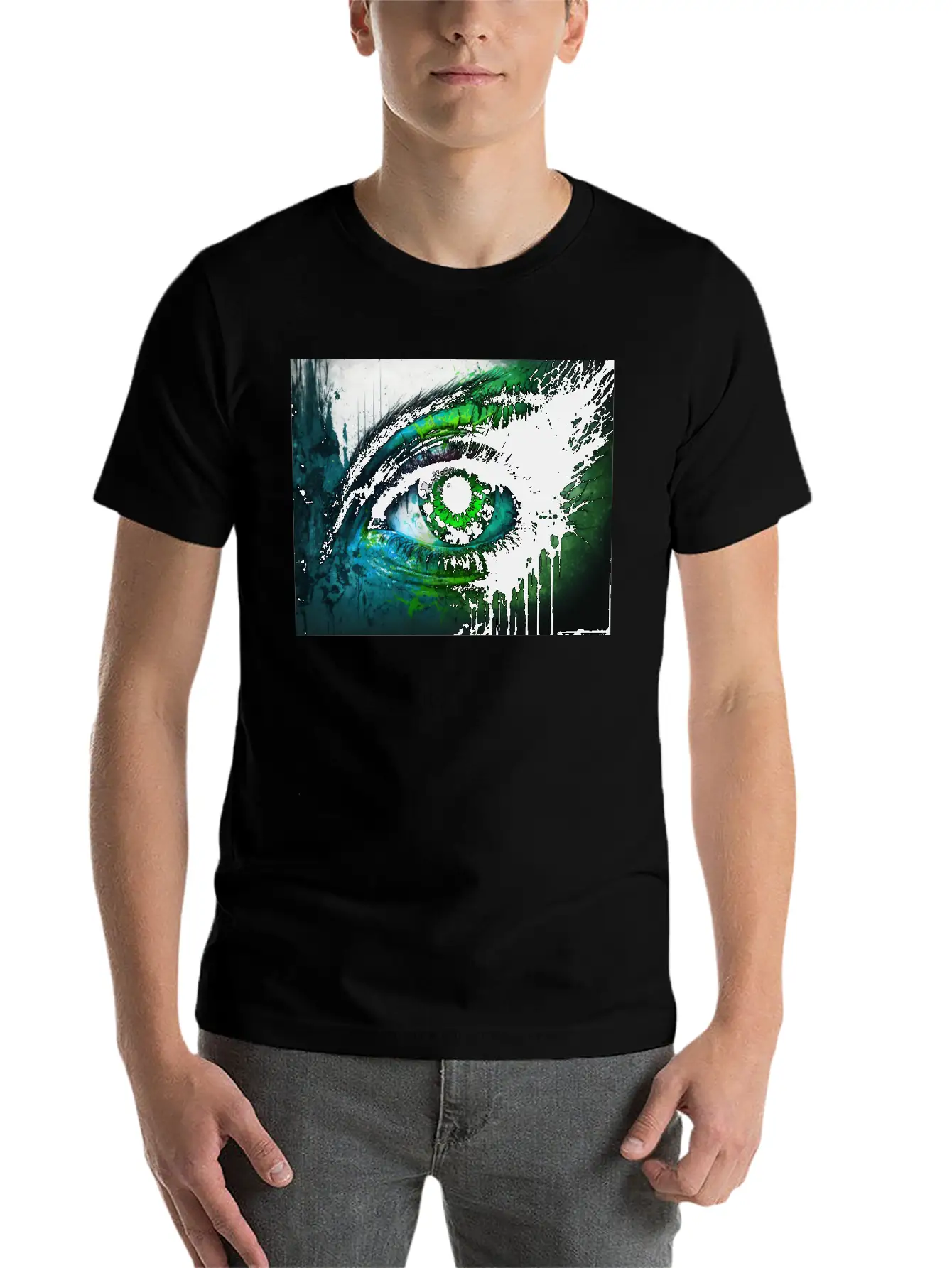 Green Eye Stylish Everyday T-Shirt – Unisex Basic Cotton Tee