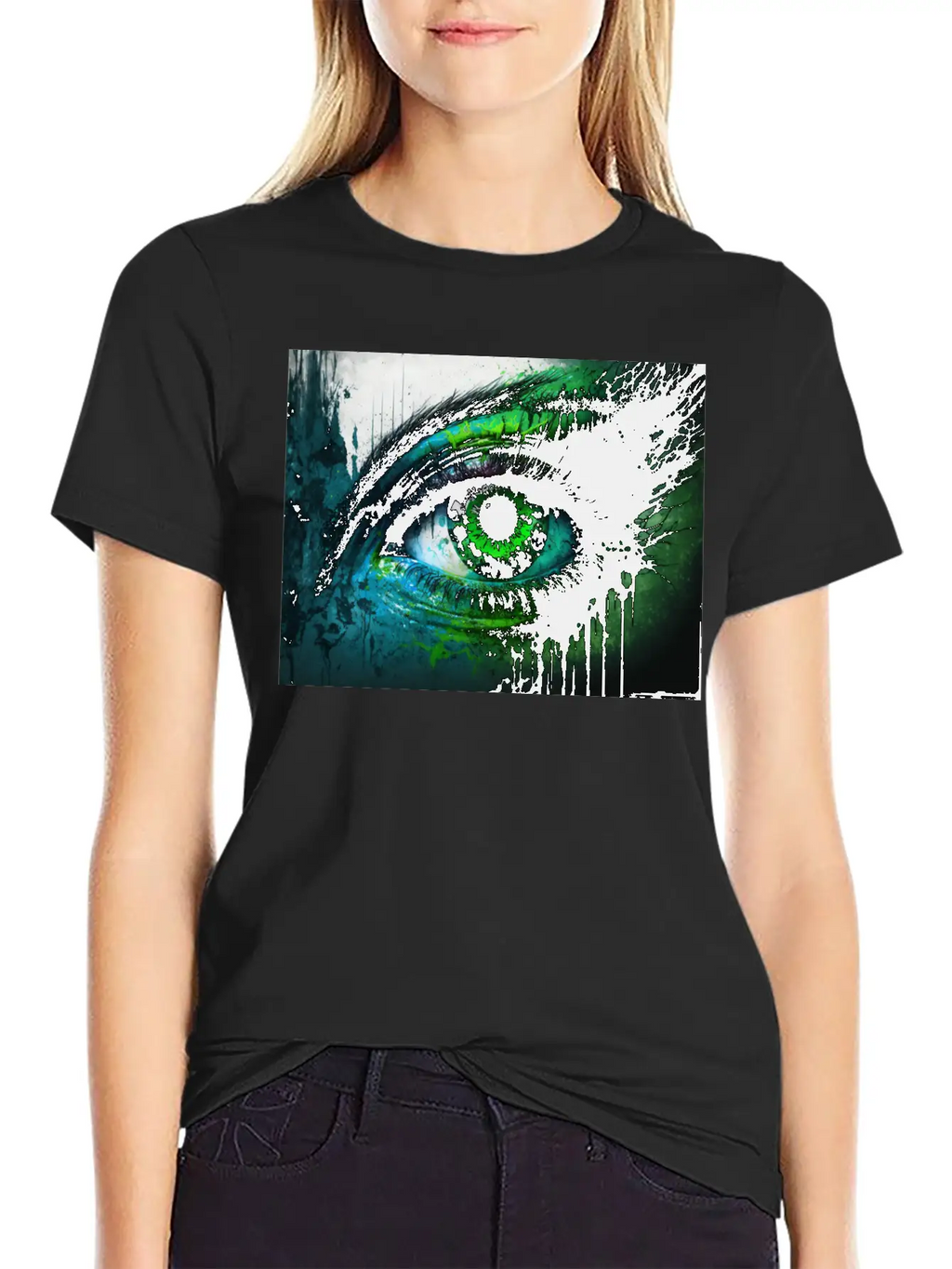 Green Eye Stylish Everyday T-Shirt – Unisex Basic Cotton Tee