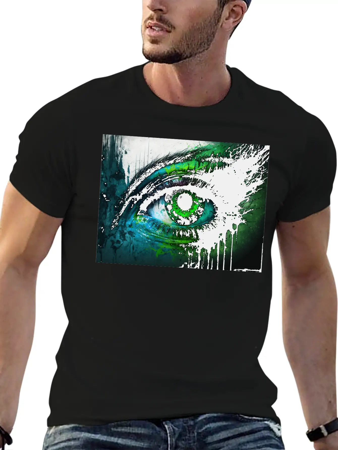 Green Eye Stylish Everyday T-Shirt – Unisex Basic Cotton Tee