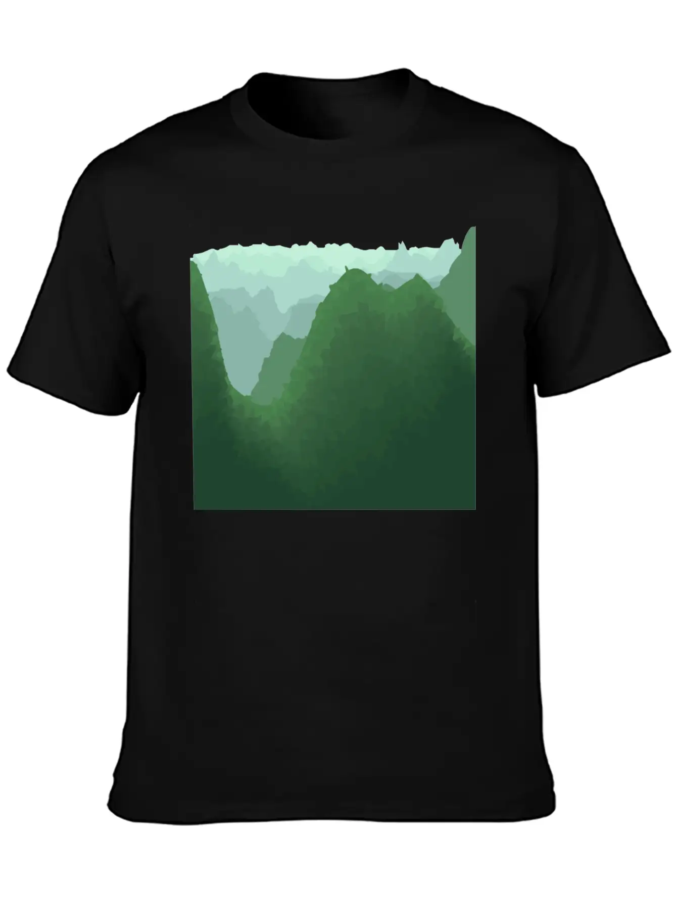 Green Mountains In Asia Unisex Casual T-Shirt – Clean Design For Daily Comfort