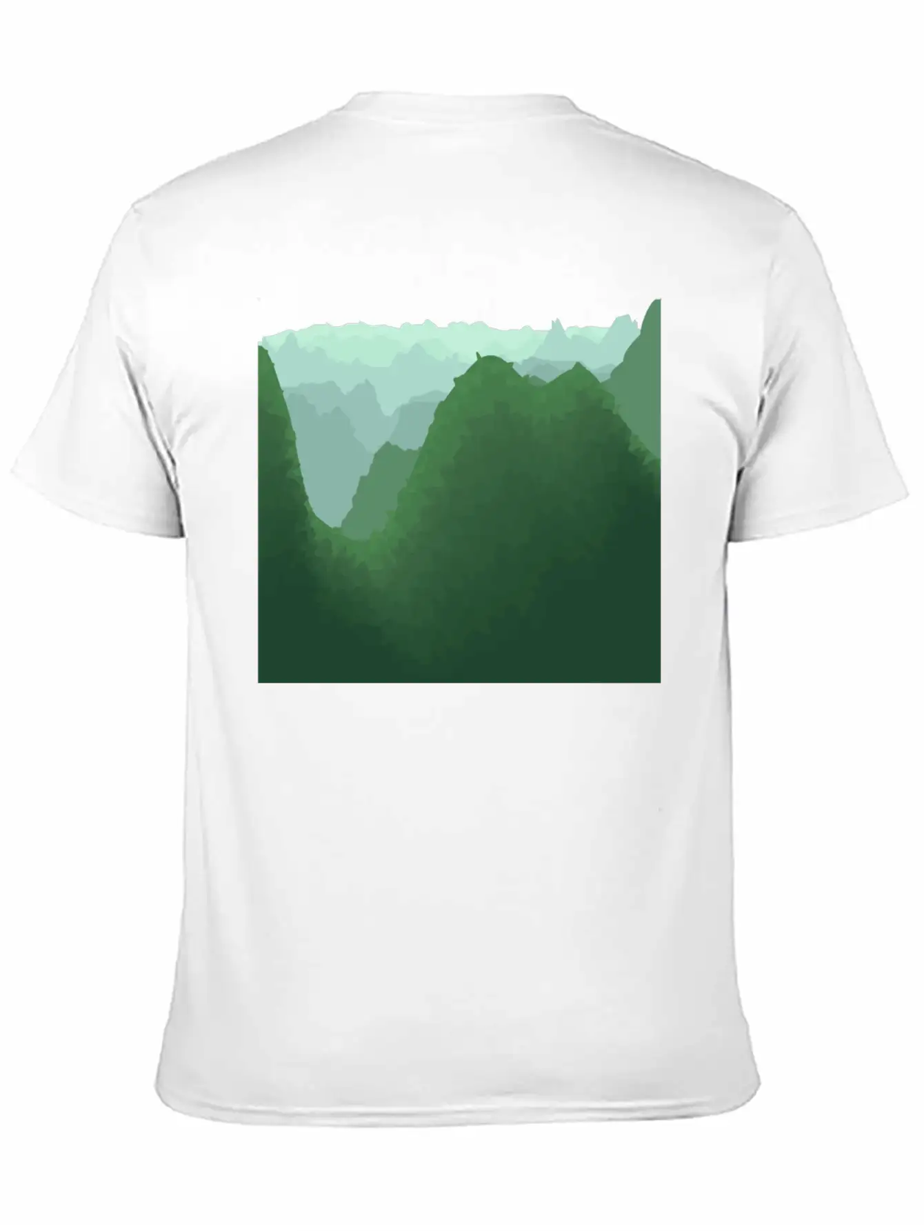 Green Mountains In Asia Unisex Casual T-Shirt – Clean Design For Daily Comfort