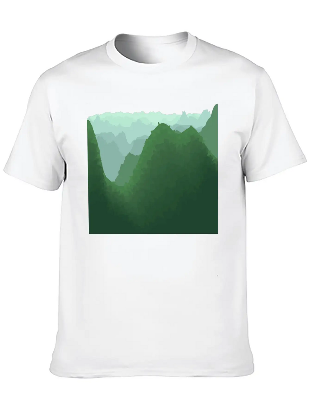 Green Mountains In Asia Unisex Casual T-Shirt – Clean Design For Daily Comfort