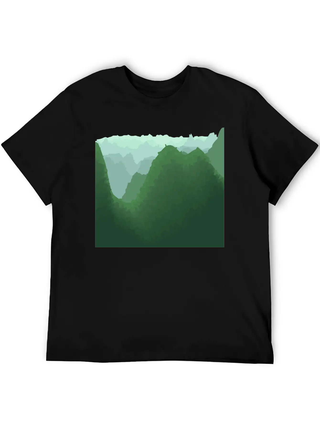 Green Mountains In Asia Unisex Casual T-Shirt – Clean Design For Daily Comfort