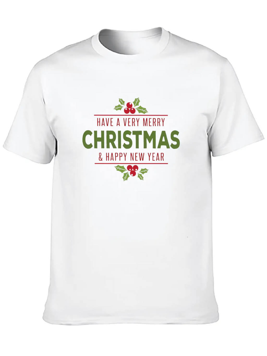 Green-red Noel Unisex Casual T-Shirt – Clean Design For Daily Comfort